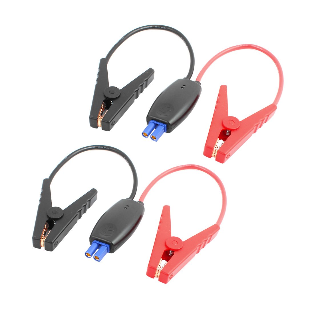 2pcs 350A EC5 Connector Jumper Cable with Alligator Clamps - Heavy Duty Booster Battery Clips for RC Cars, Boats & Power Tools - 1ft Length - Perfect for Emergency Jump Starts & Power Connections