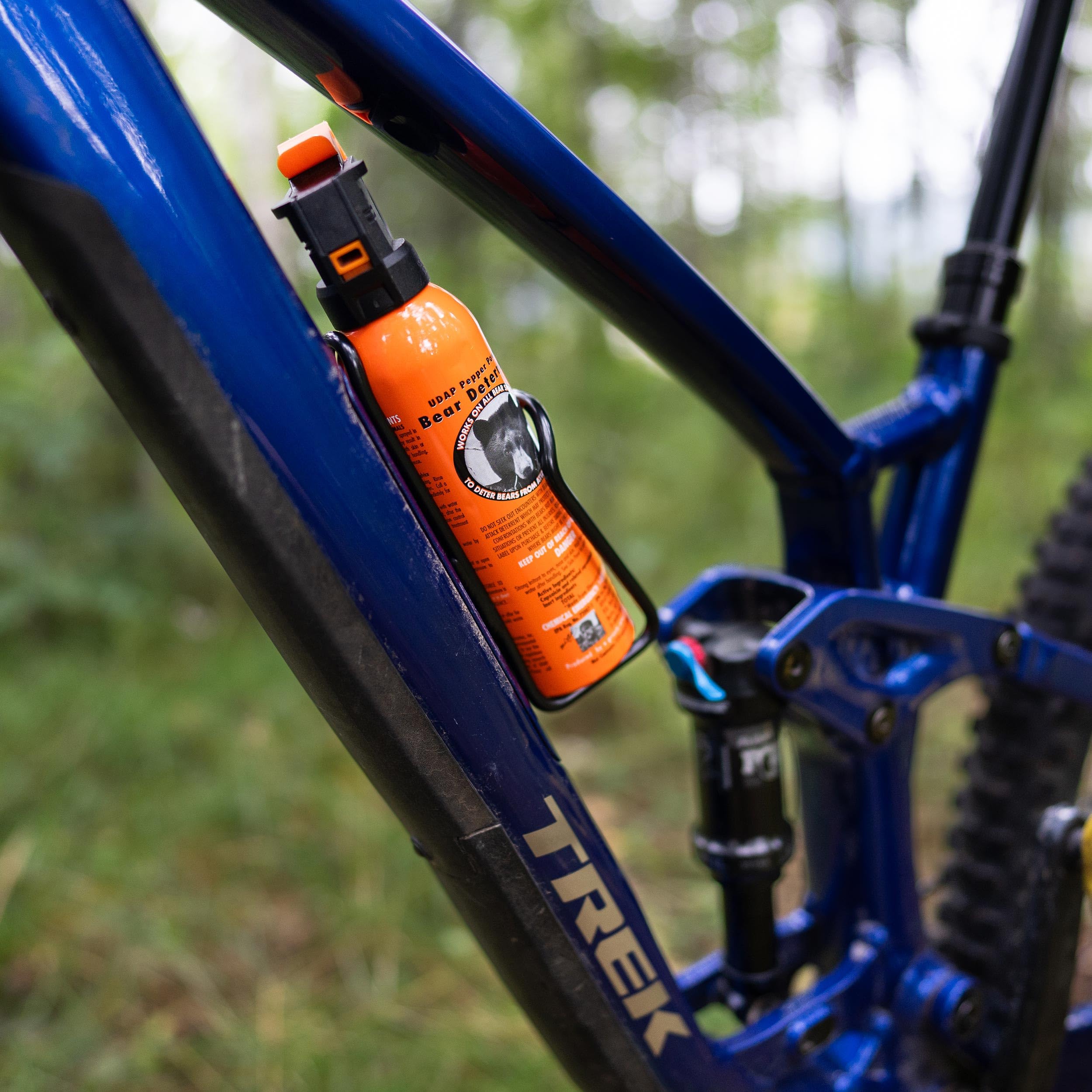 BILLY FLAMINGO'S Bear Spray Bottle Holder Cage – Universal Bike Mount for Cycling, Hiking & Outdoor Adventures – Fits All Bicycle Models