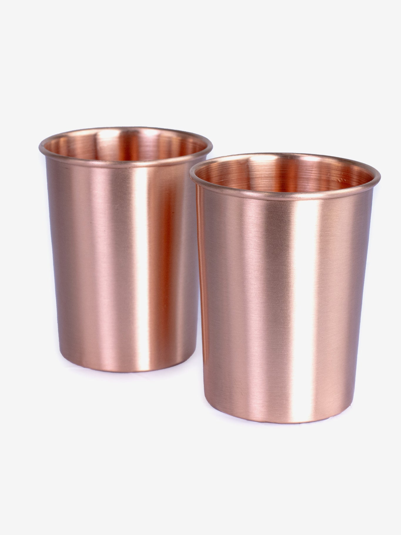 Premium Copper Yoga Cup Set of 2 - Handcrafted Ayurvedic Drinking Glasses for Yoga, Meditation & Wellness Rituals | Perfect for Detox Water, Tea & Holistic Healing Practices