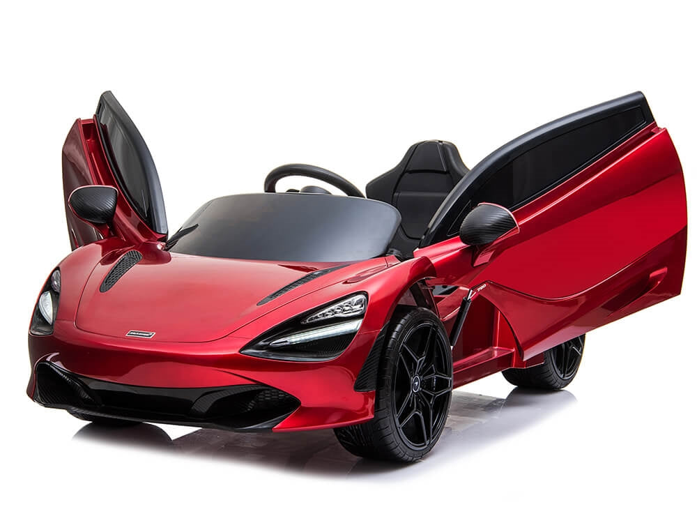 McLaren 720S 12V Kids Electric Ride-On Car with Remote Control - Red Sports Car Toy for Boys & Girls | Birthday Gift, Outdoor Play, Pretend Driving Fun