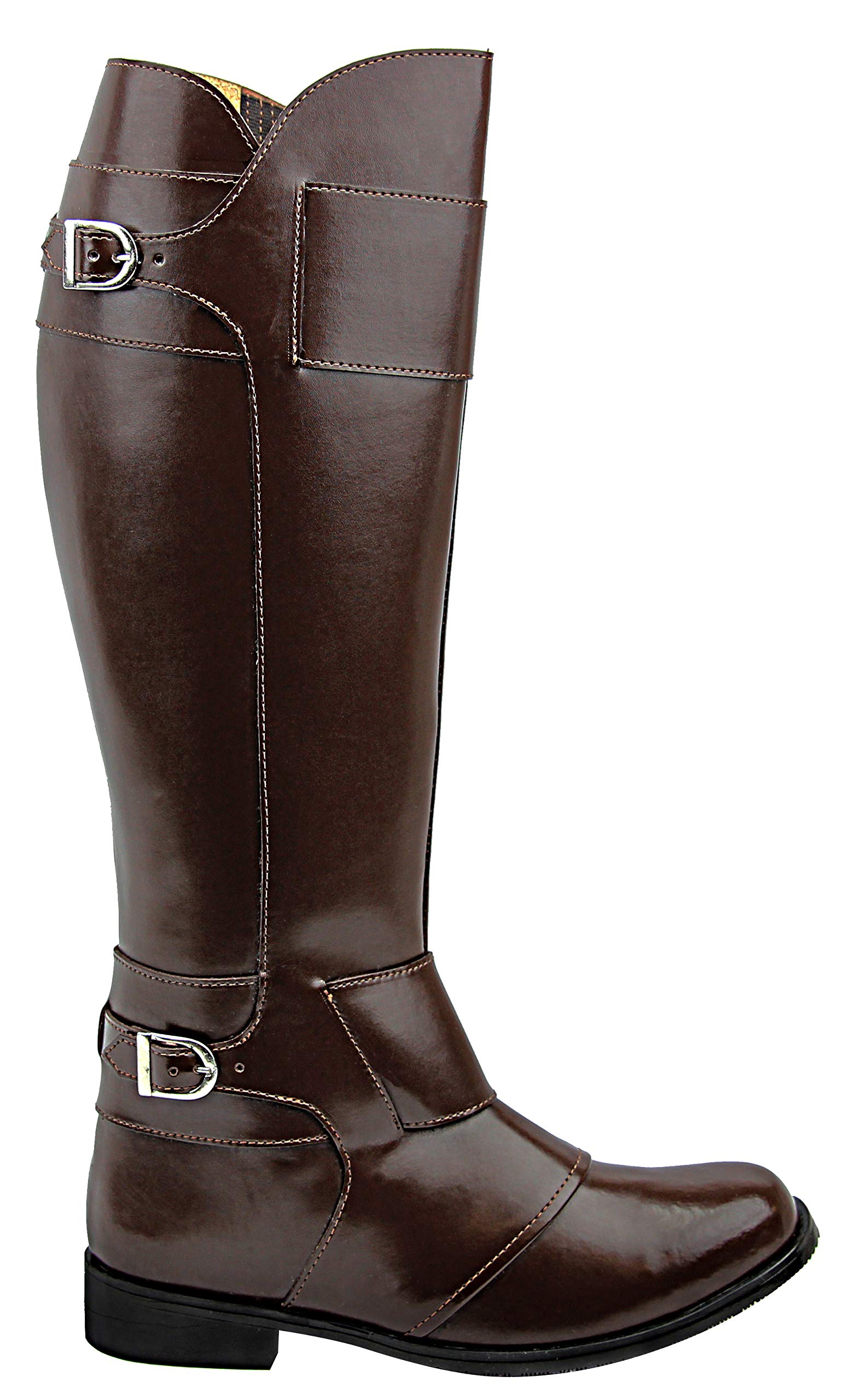 Men's Stylish Motorcycle Riding Leather Knee High Boots - Brown | Durable & Comfortable for Bikers & Outdoor Adventures