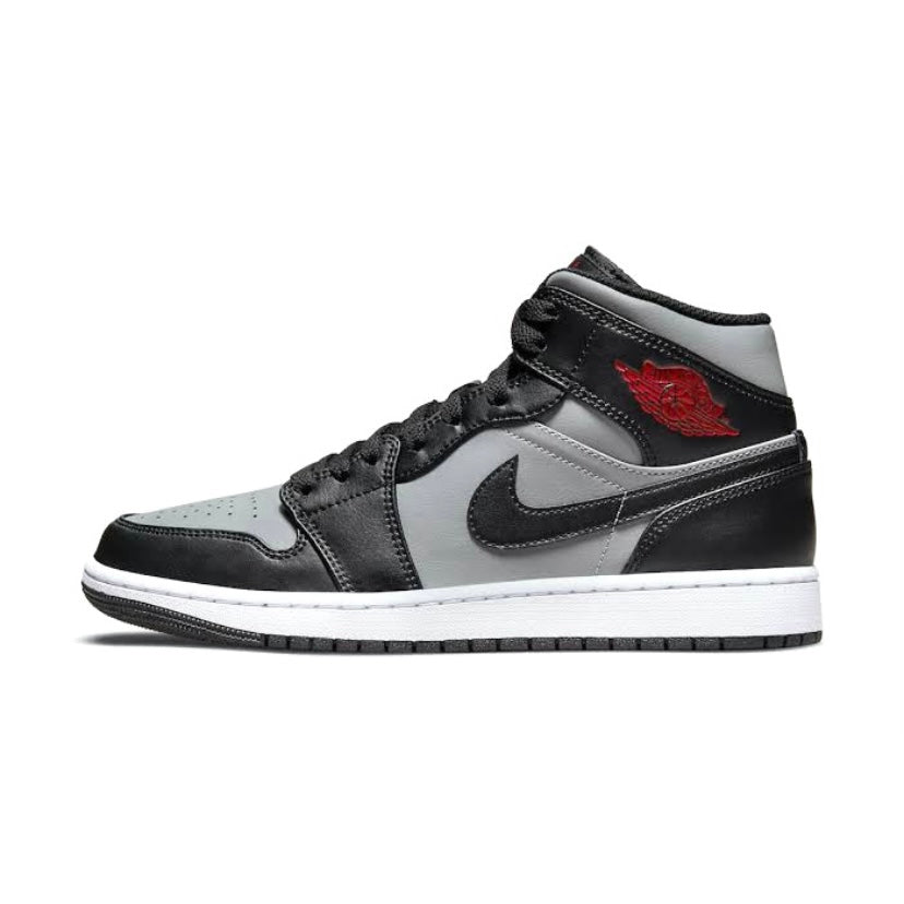 Air Jordan 1 Mid Shadow Red Basketball Shoes for Men - High-Top Sneakers with Cushioned Support - Perfect for Streetwear, Basketball & Casual Wear