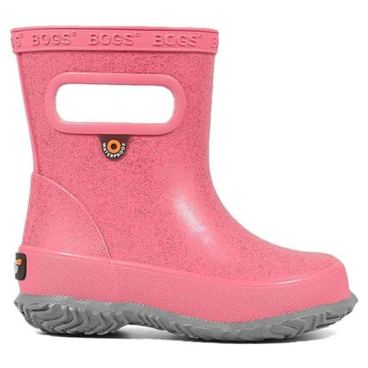 BOGS Pink Glitter Rain Boots for Toddlers - Waterproof Kids Rain Shoes for Outdoor Play, Puddle Jumping & Garden Adventures