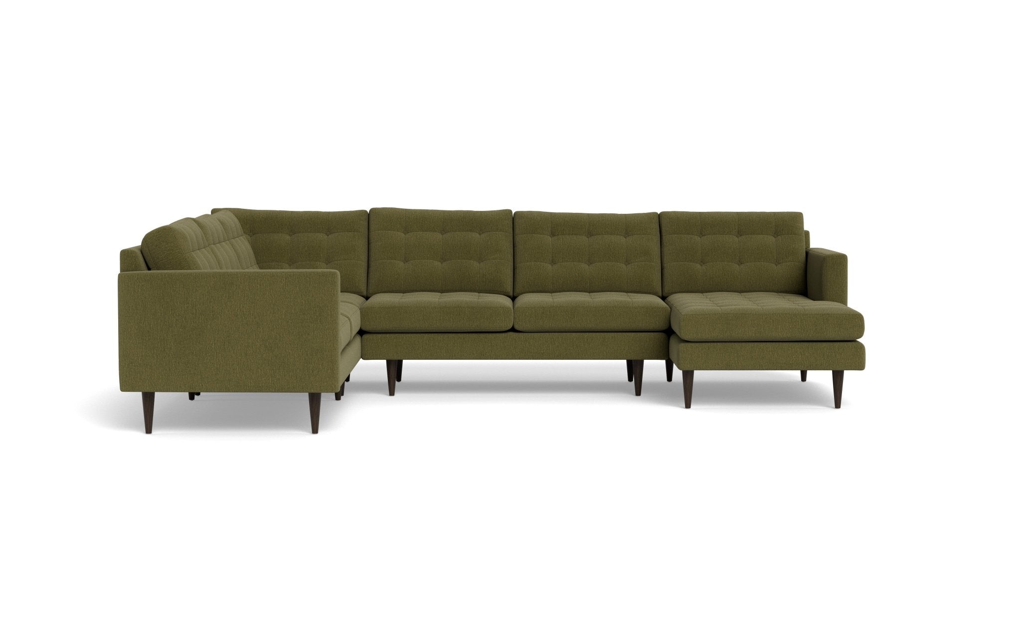 Wallace 131 Corner Sectional Sofa with Right Chaise Lounge - Modern L-Shaped Couch for Living Room, Family Room & Home Theater