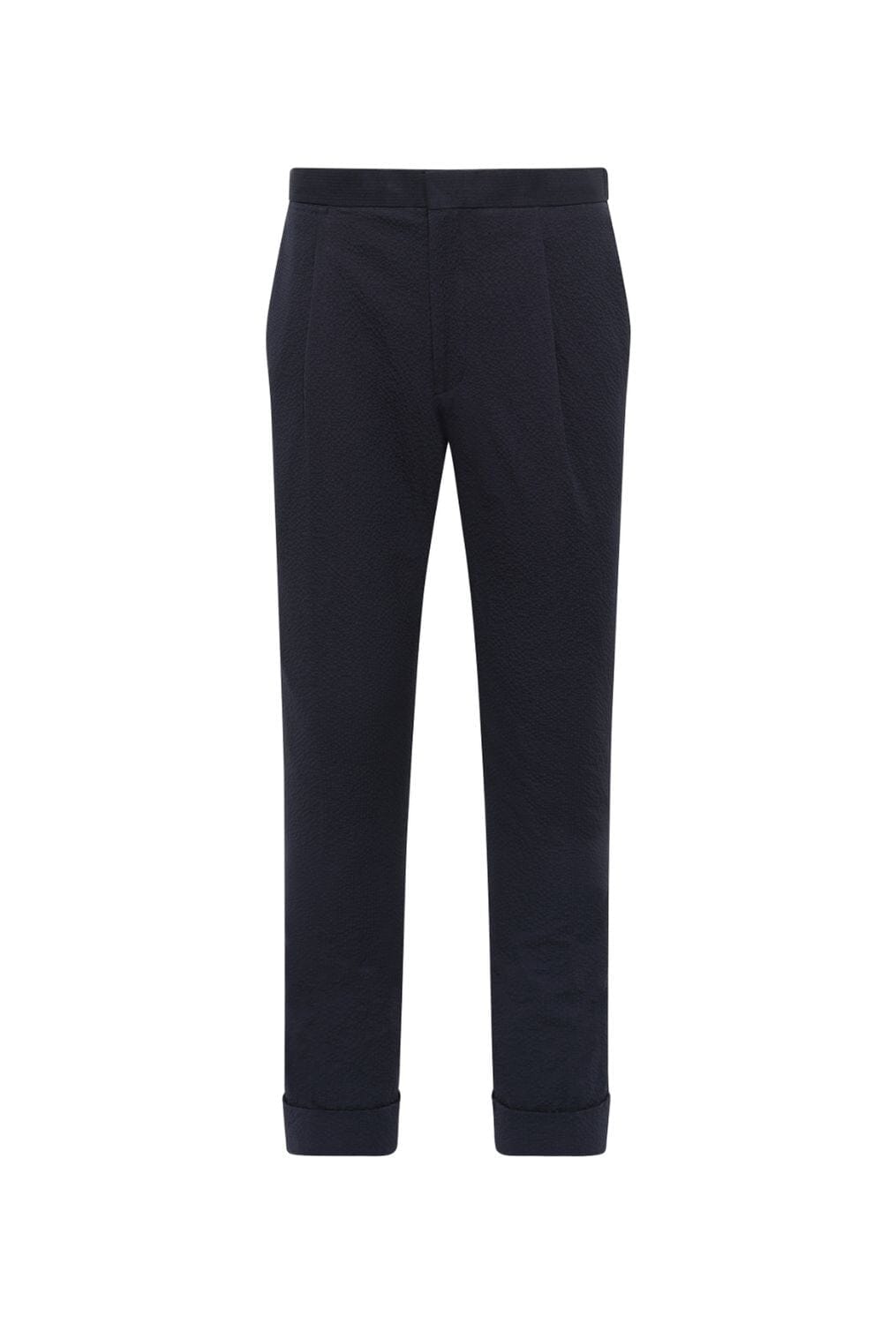 Julius Men's Navy Seersucker Sports Suit - Lightweight Breathable Summer Blazer & Pants Set for Golf, Weddings & Outdoor Events