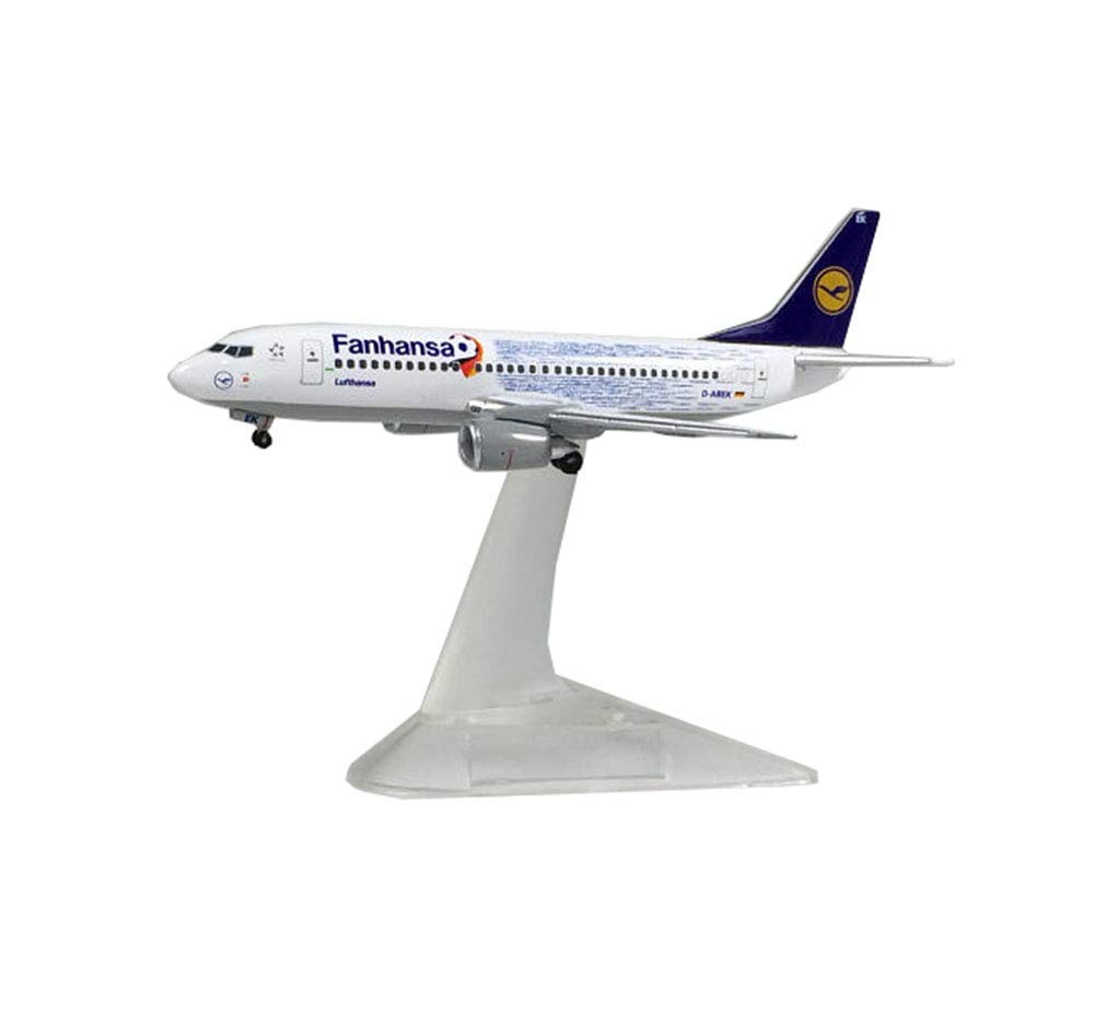 1/400 Scale Lufthansa Boeing 737-300 Alloy Airplane Model with Display Stand - Perfect for Aviation Enthusiasts, Home Office Decor & Unique Gift Ideas