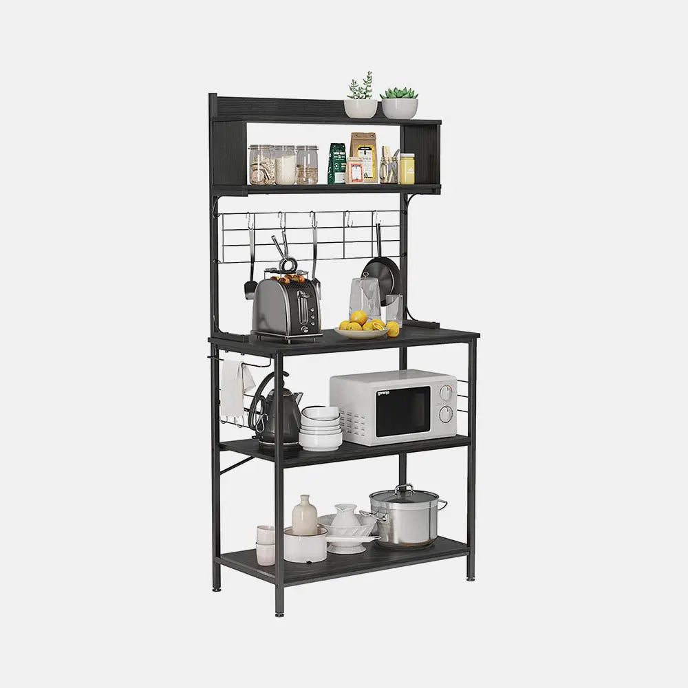 Bestier 5-Tier Microwave Stand with Storage - Space Saving Kitchen Organizer, Coffee Bar Table for Small Apartments - Perfect for Kitchen Counter, Pantry or Dorm Room Organization