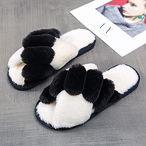 Cozy Women's Fuzzy Slippers - Indoor/Outdoor Plush House Shoes for Relaxing at Home