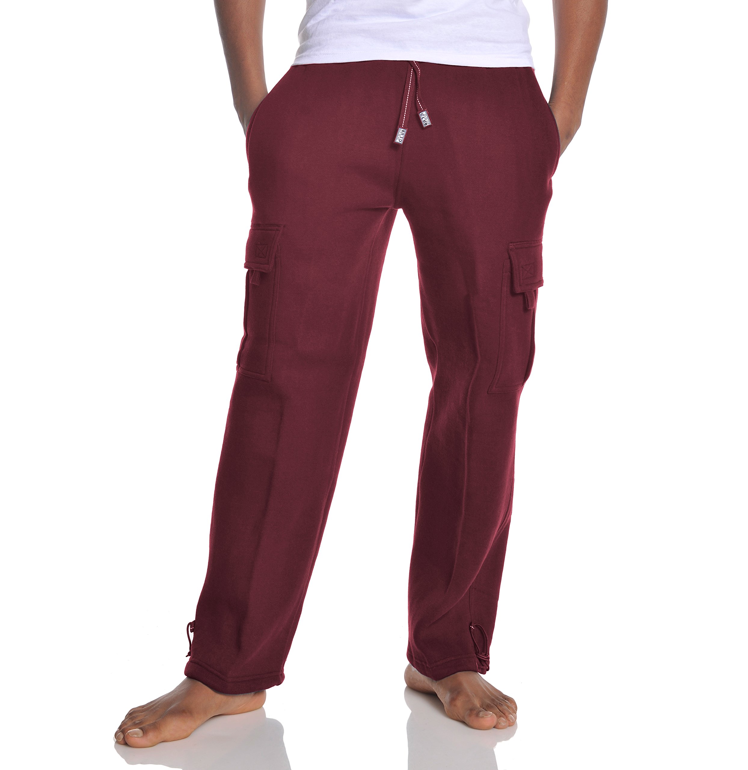 Pro Club Men's Heavyweight Fleece Cargo Pants - Warm Winter Work Pants with Multiple Pockets for Outdoor Activities, Hiking & Casual Wear