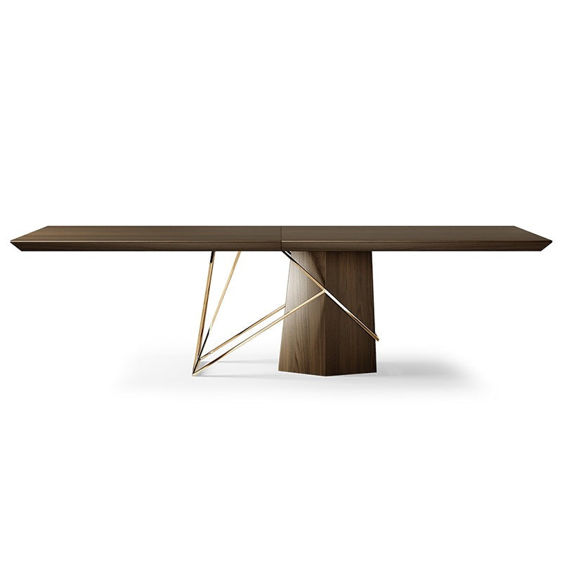 Solid Wood Designer Dining Table - Modern Farmhouse Style, Handcrafted for Family Gatherings & Dinner Parties