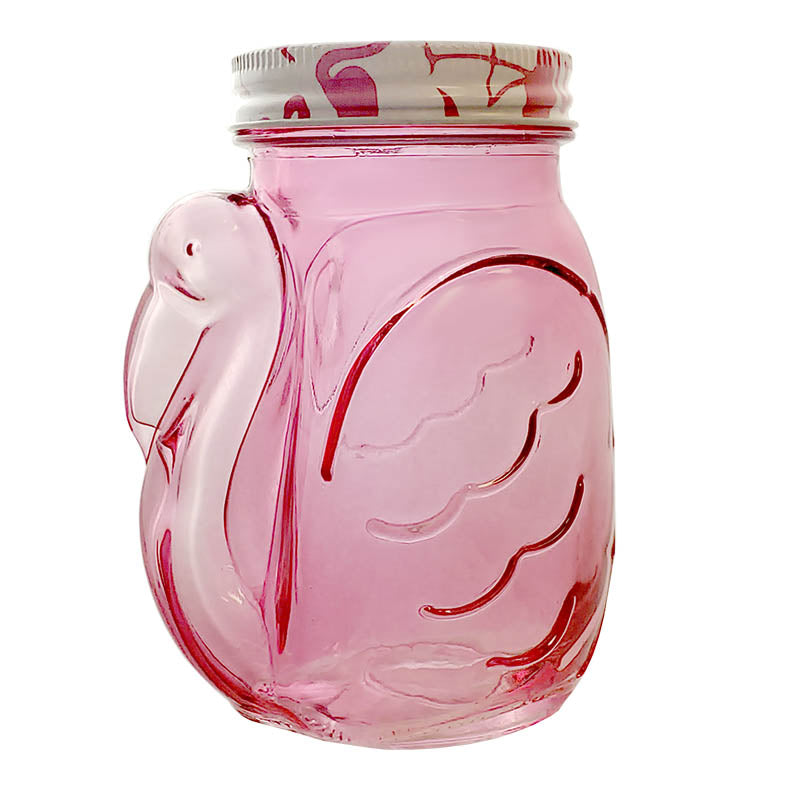 BarConic® Pink Flamingo Glass - 18oz Cocktail, Iced Tea & Juice Drinking Glasses - Perfect for Pool Parties, Summer BBQs & Tropical Themed Events