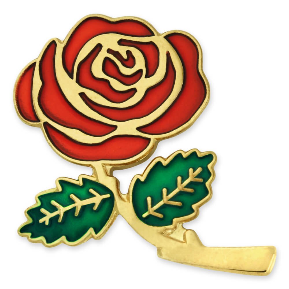 PinMart Red Rose Flower Enamel Lapel Pin - Elegant Floral Brooch for Women's Suits, Jackets & Hats | Perfect for Weddings, Parties & Office Wear