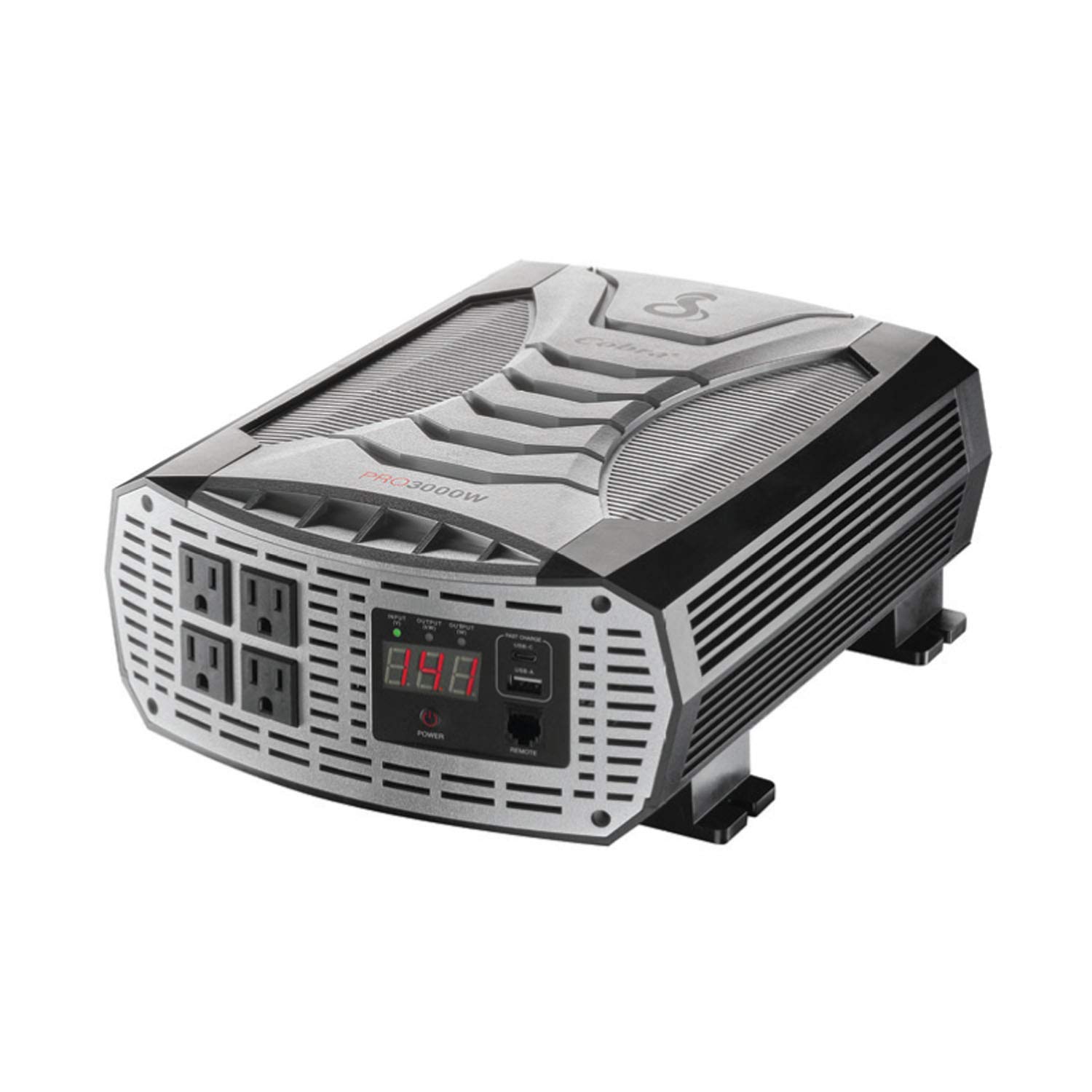 Cobra PRO 3000W Professional Grade Power Inverter - 3000 Watt Car Charger with 4 AC Outlets & 2 USB Ports | Portable Inverter for Camping, RV, Emergencies & Outdoor Power Needs