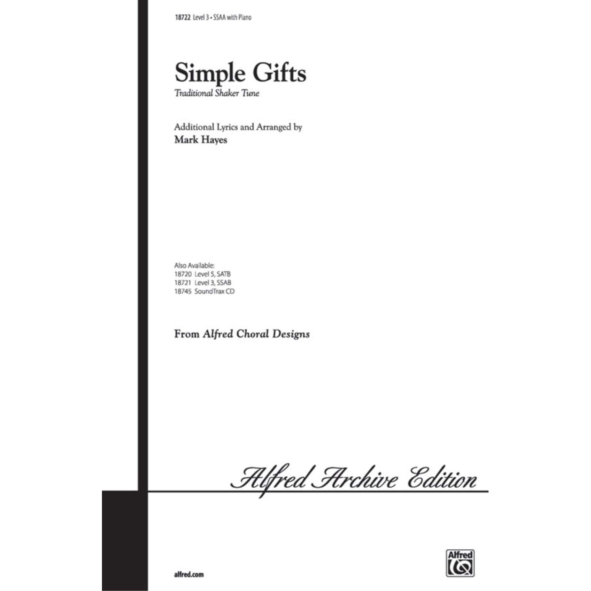 Alfred 00-18722 Simple Gifts - Thoughtful Present Ideas for Birthdays, Anniversaries & Special Occasions