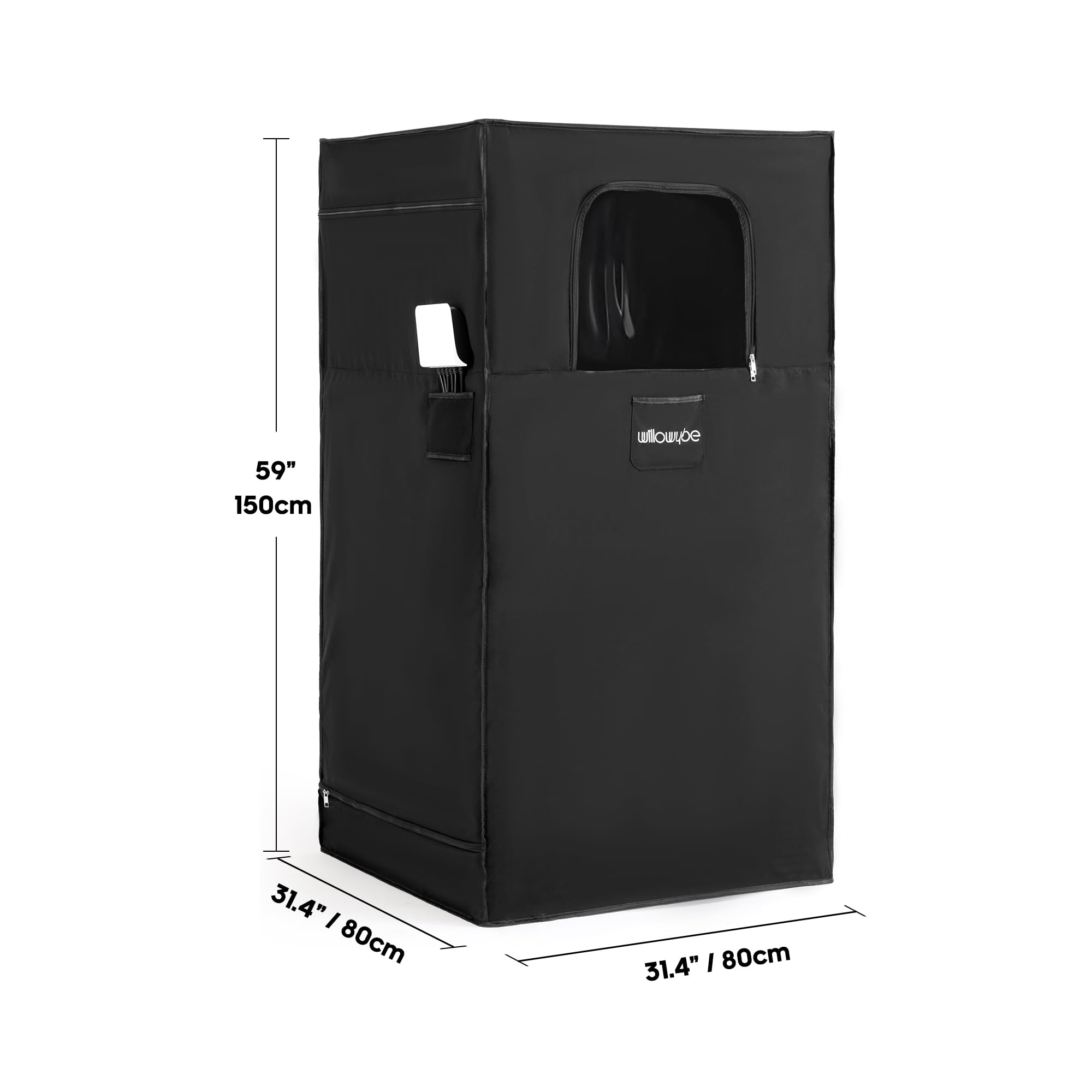 Portable Infrared Sauna for Home - 6 Heating Plates, Sauna Tent, Foot Warmer & LED Light - Full Body Detox & Relaxation - Perfect for Home Spa, Yoga, and Post-Workout Recovery