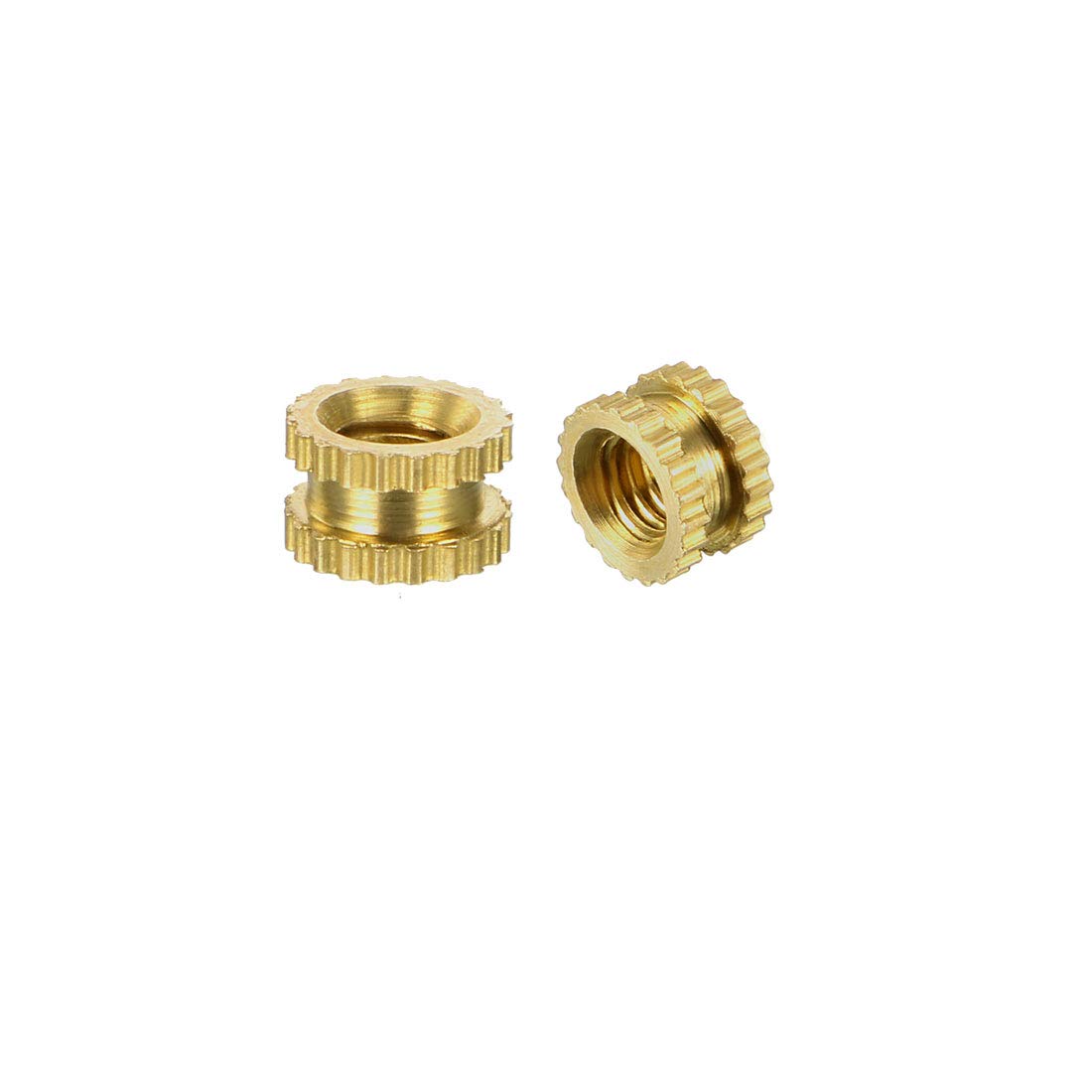 80Pcs M3 x 3mm Brass Knurled Insert Nuts - 5mm OD Female Threaded Embedment Nuts for 3D Printing, CNC Machining & Woodworking Projects | Durable Fasteners for DIY & Industrial Applications