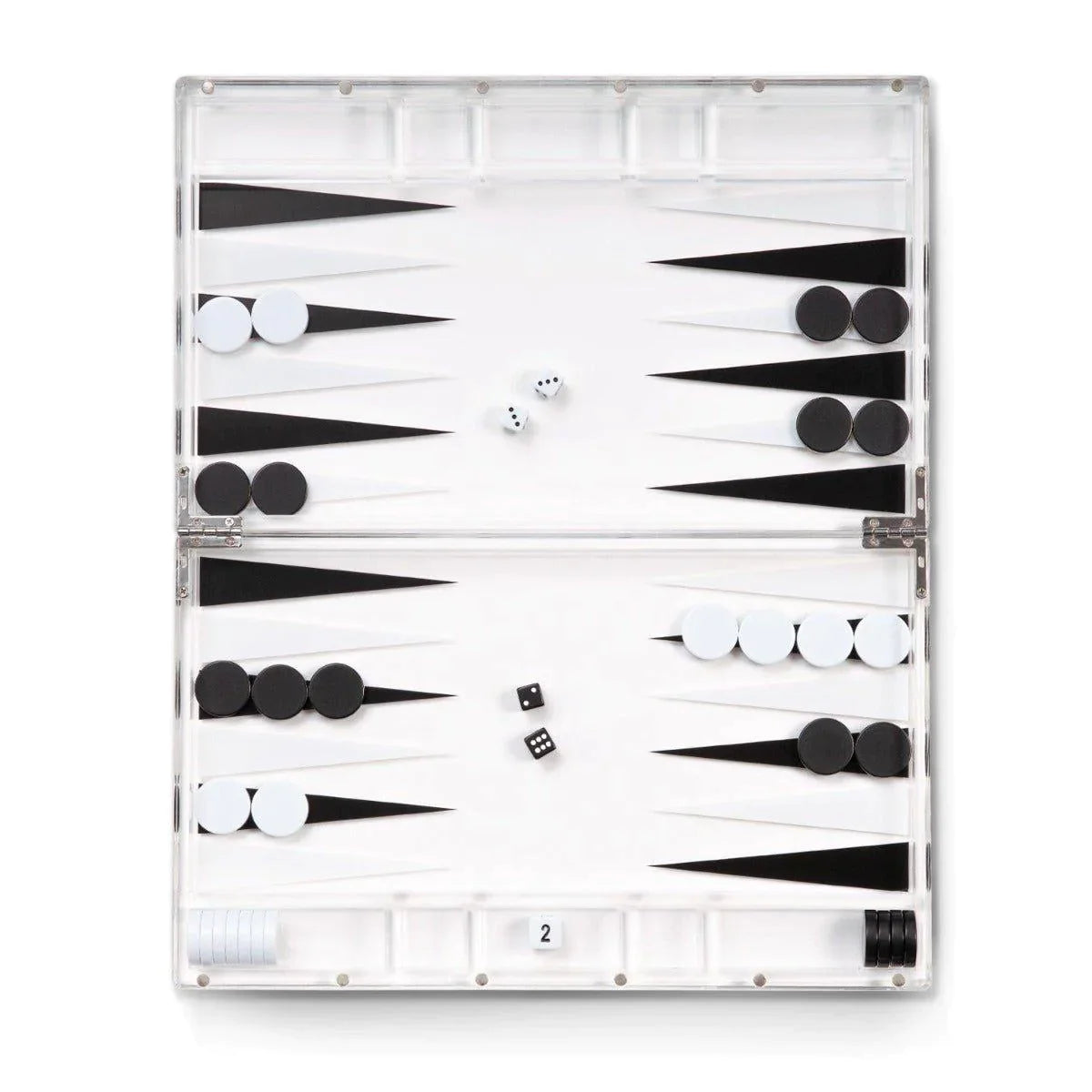 Premium Acrylic Backgammon Set - Classic Board Game for Adults & Families - Perfect for Game Nights, Travel, and Gifts