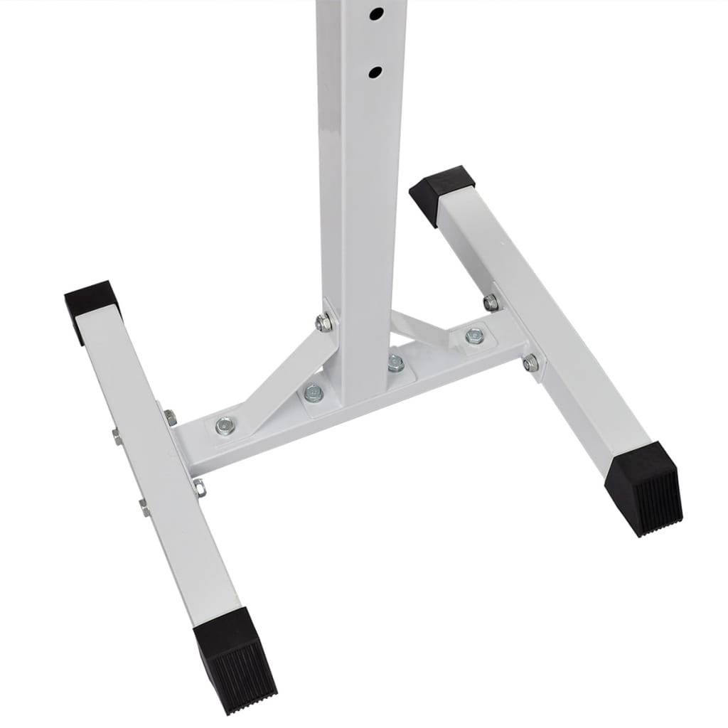 vidaXL Barbell Squat Rack with Olympic Barbell & Dumbbell Set - 60.5 kg Home Gym Equipment for Strength Training & Weightlifting