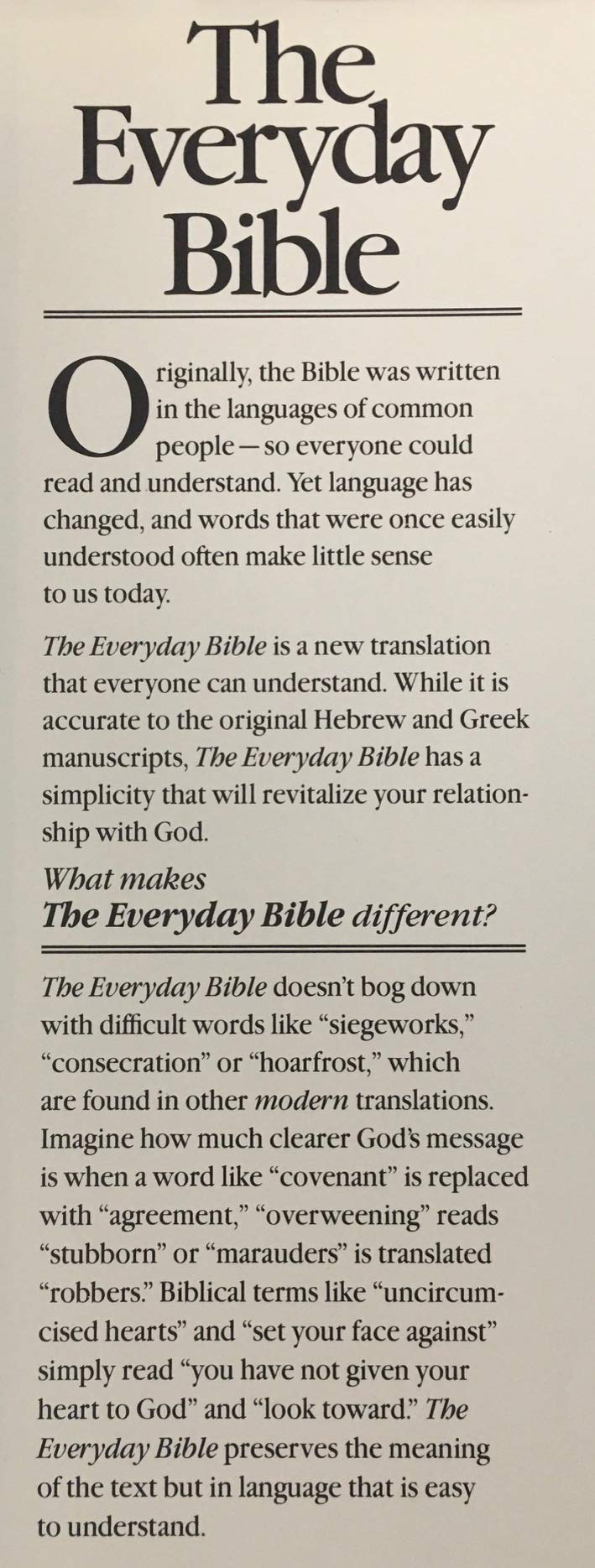 The Everyday Bible: New Century Version - Easy-to-Understand English Translation for Daily Devotion & Bible Study | Perfect for Personal Worship, Small Groups & Church Services