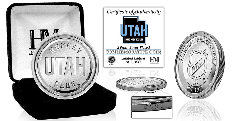 Utah Hockey Club Commemorative Silver Coin - Collectible Sports Memorabilia for Hockey Fans & Coin Collectors - Perfect for Gifts, Display, and Investment