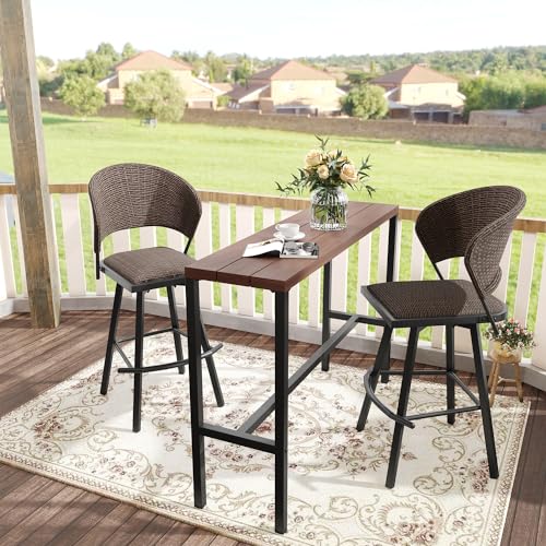 Walnut Wood Grain Table-3 Pcs