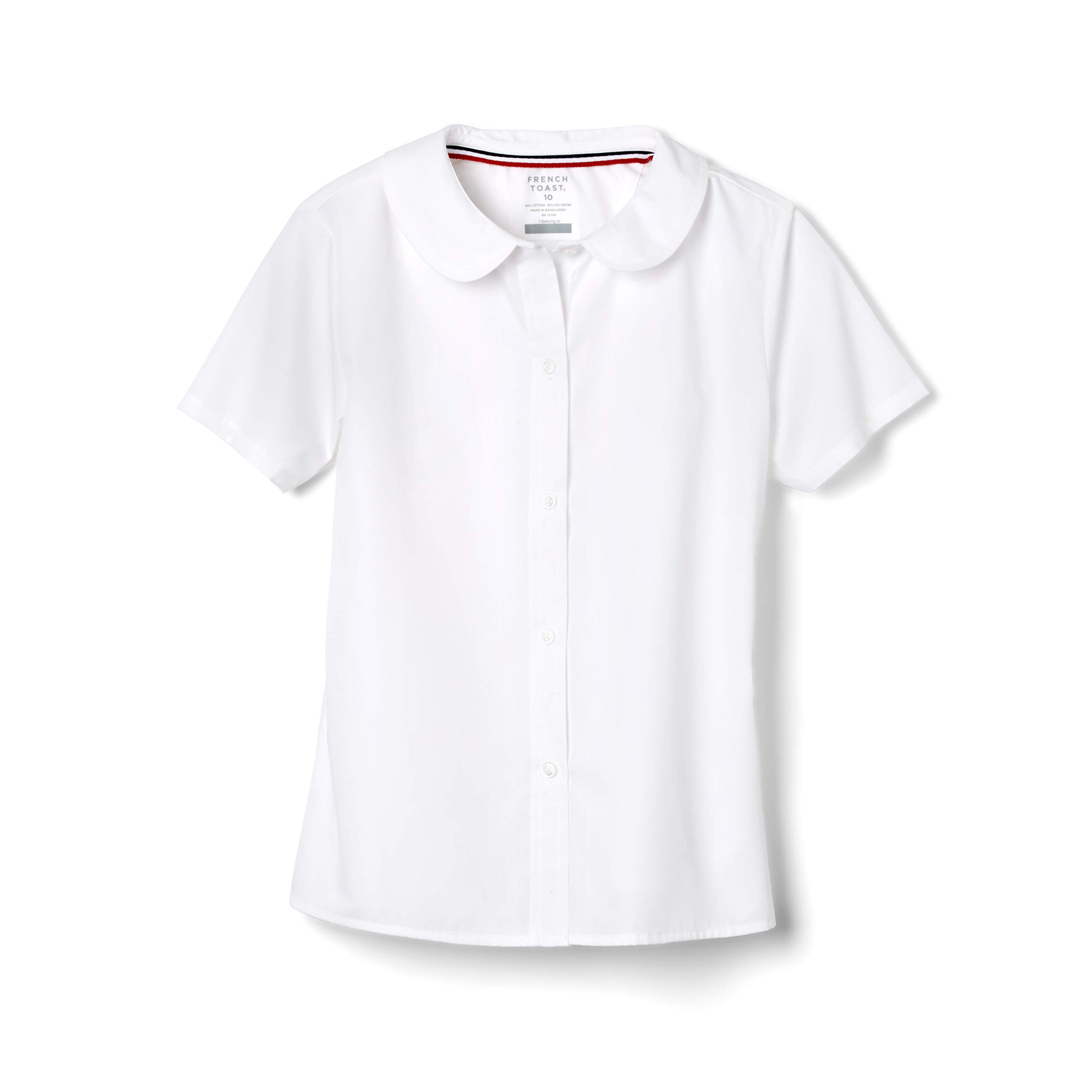 French Toast Girls' Short Sleeve Peter Pan Collar Blouse - Standard & Plus Size - Cute School Outfits, Tea Parties & Family Photos