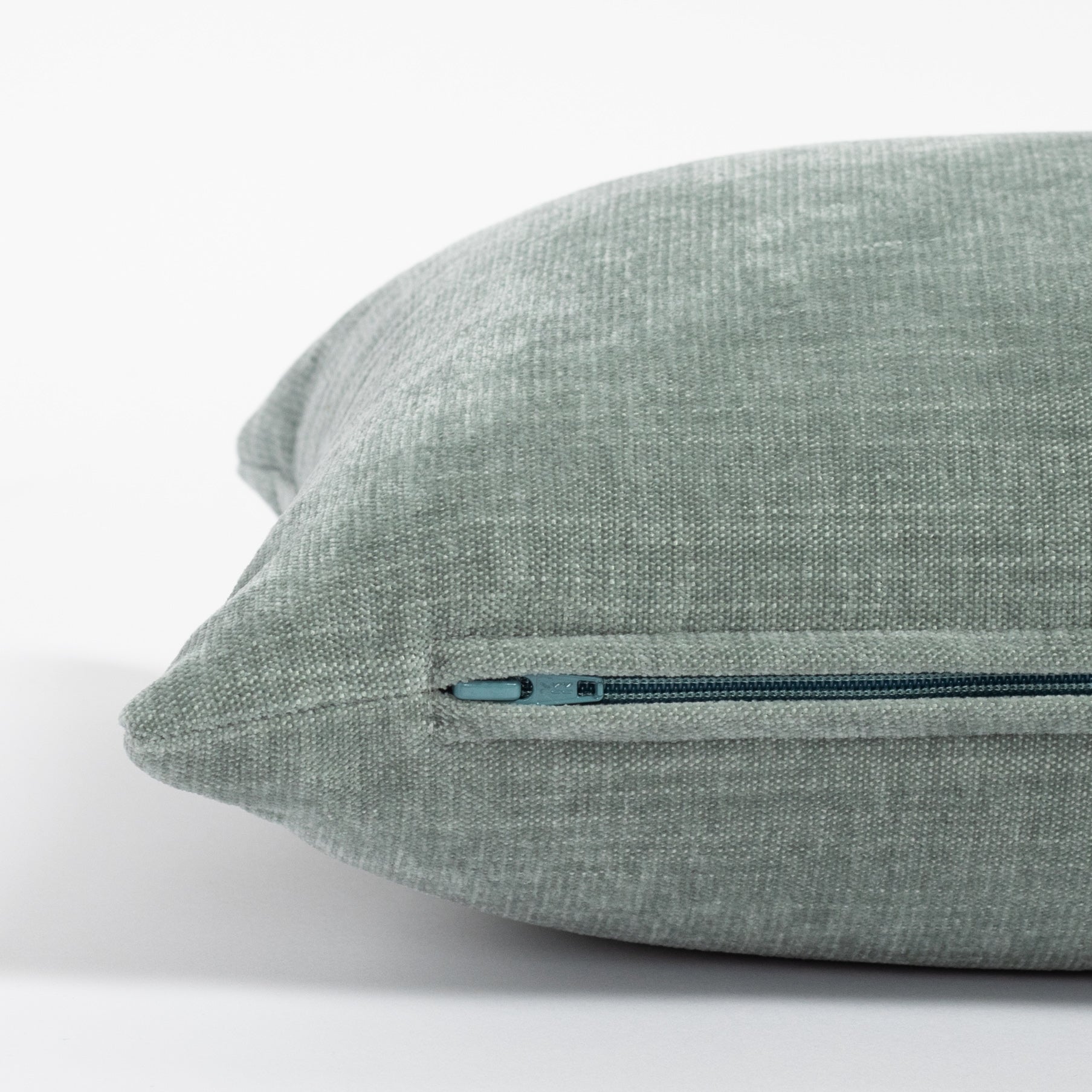 Orson Velvet 12x24 Lumbar Pillow in Celadon Green - Soft Support for Sofa, Bed & Office Chair - Home Decor & Back Pain Relief Cushion