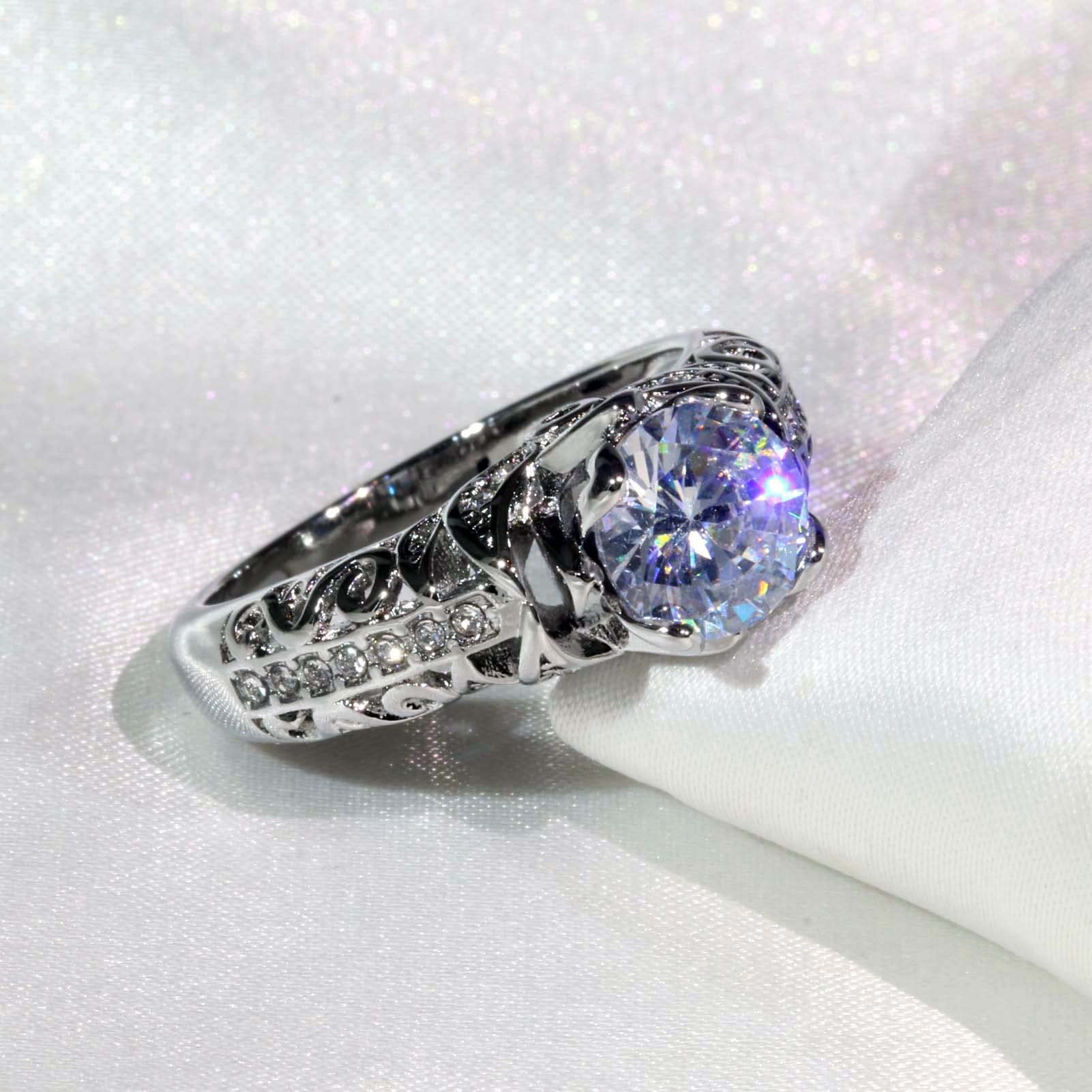 Matching Couple Rings for Wedding - His & Hers CZ Rings for Everyday Wear
