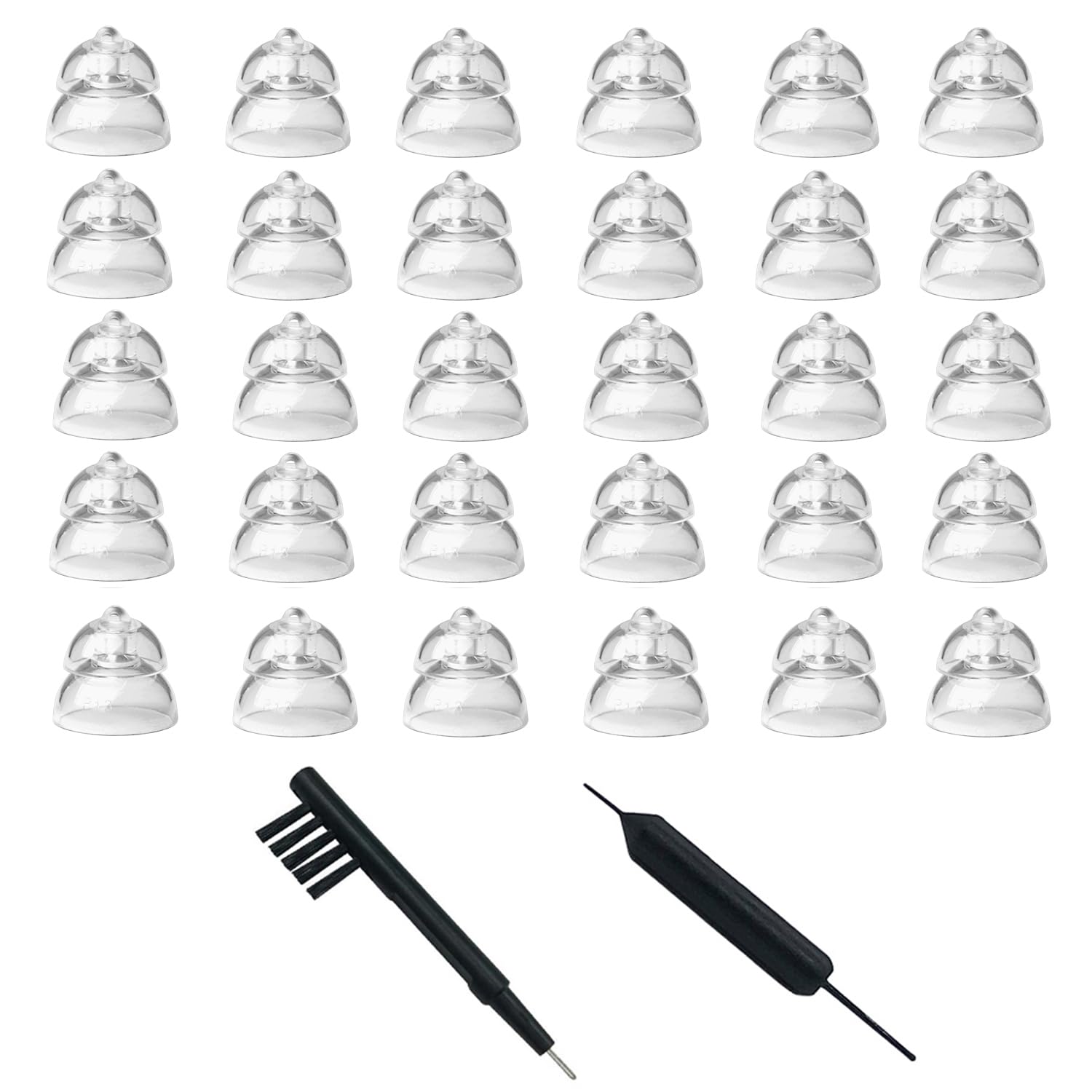 Oticon Mini RITE Hearing Aid Domes 10mm - Replacement Kit with Brush & Case for Comfort & Hygiene