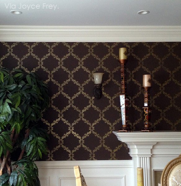 Acanthus Trellis Wall Stencil - Reusable DIY Decorative Painting Template for Home & Garden Décor | Perfect for Walls, Furniture, and Fabric Projects