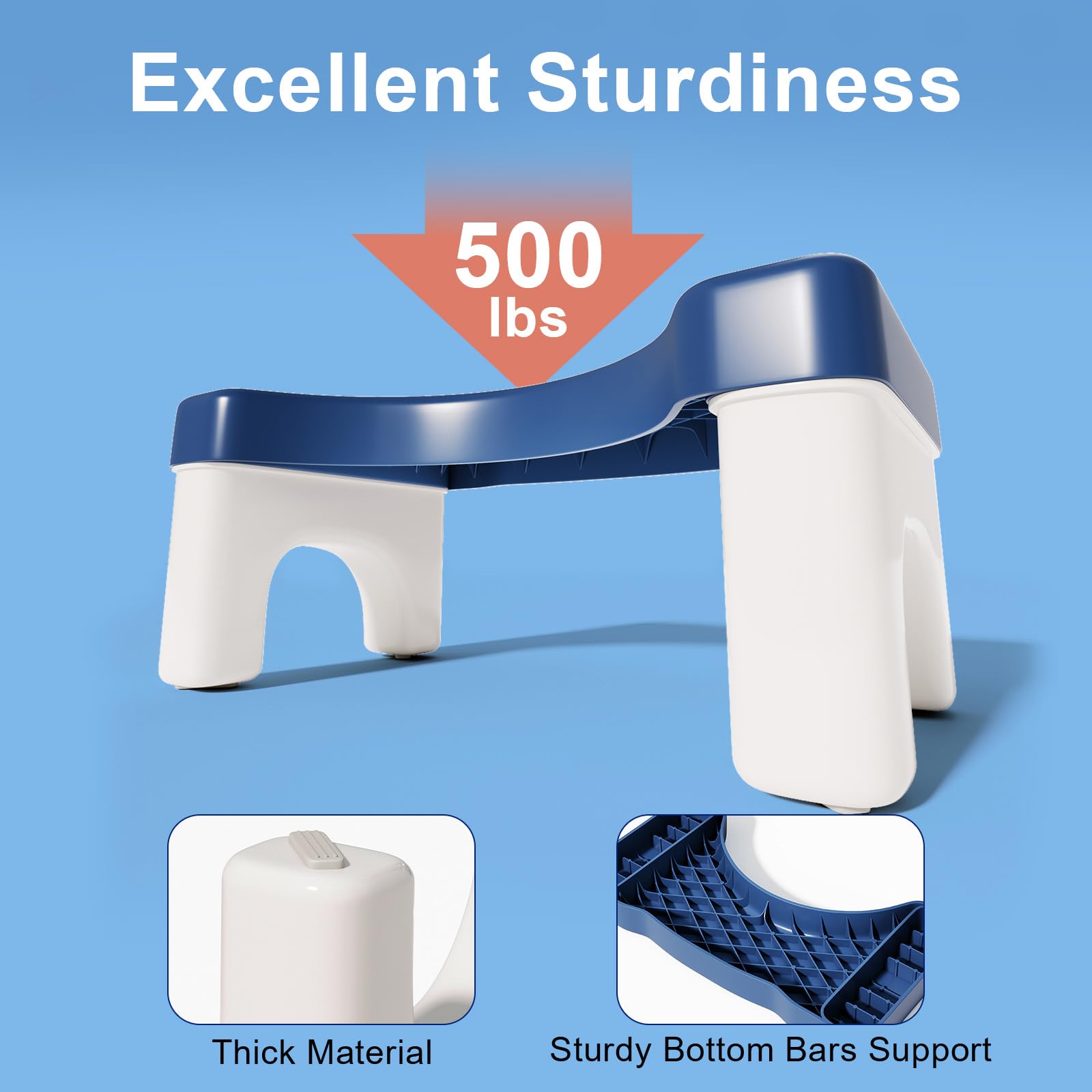 **US Patented Toilet Stool for Adults & Kids – Sturdy Plastic Bathroom Step Stool for Better Pooping Posture, Portable & Easy to Clean – Ideal for Seniors, Constipation Relief & Squatting Support**    *(Use Case: Perfect for improving digestion, reducing bathroom strain, and promoting healthier bowel movements at home or while traveling.)*