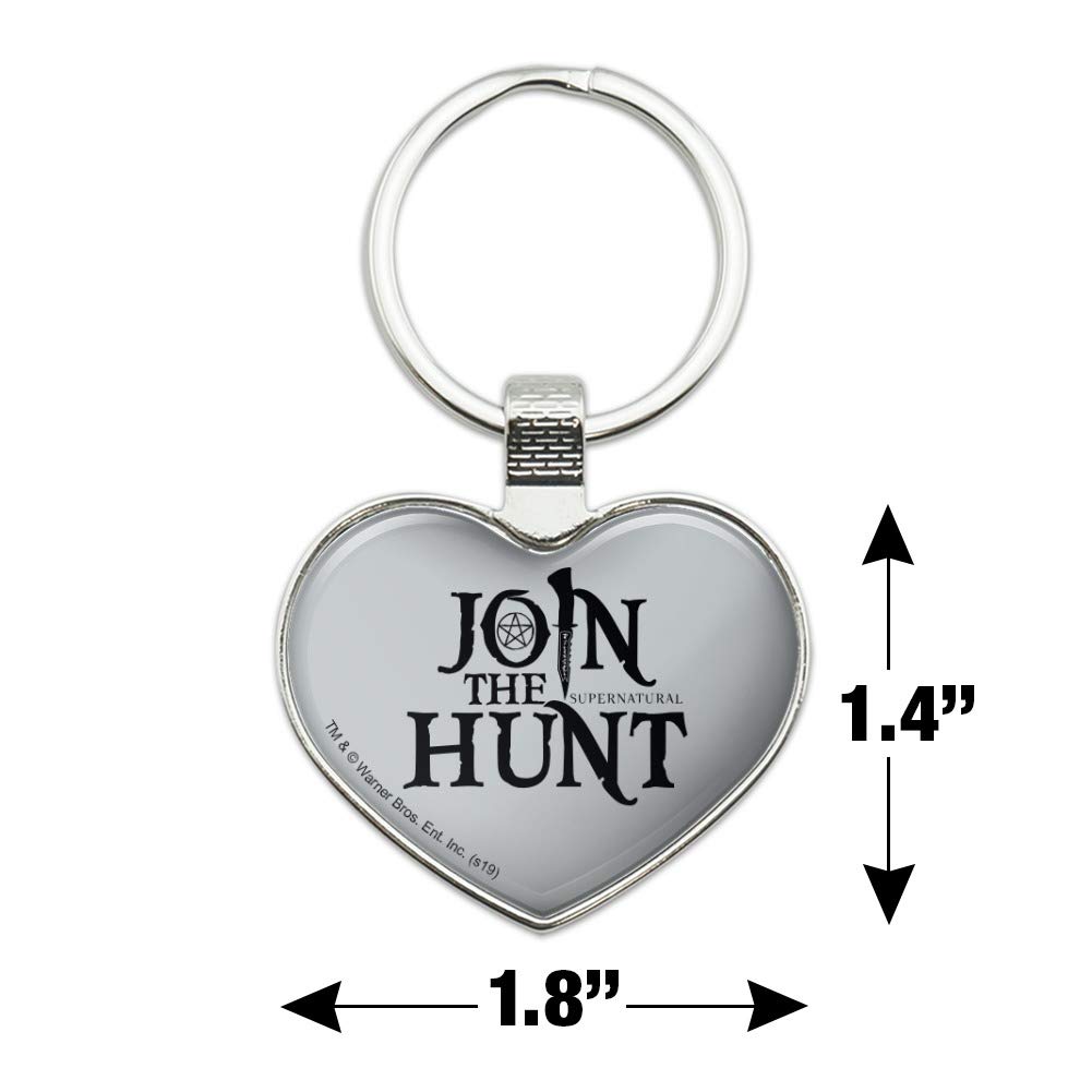 Supernatural Join the Hunt Keychain - Heart Love Metal Key Ring for Fans | Perfect for Keys, Bags & Gifts - GRAPHICS & MORE