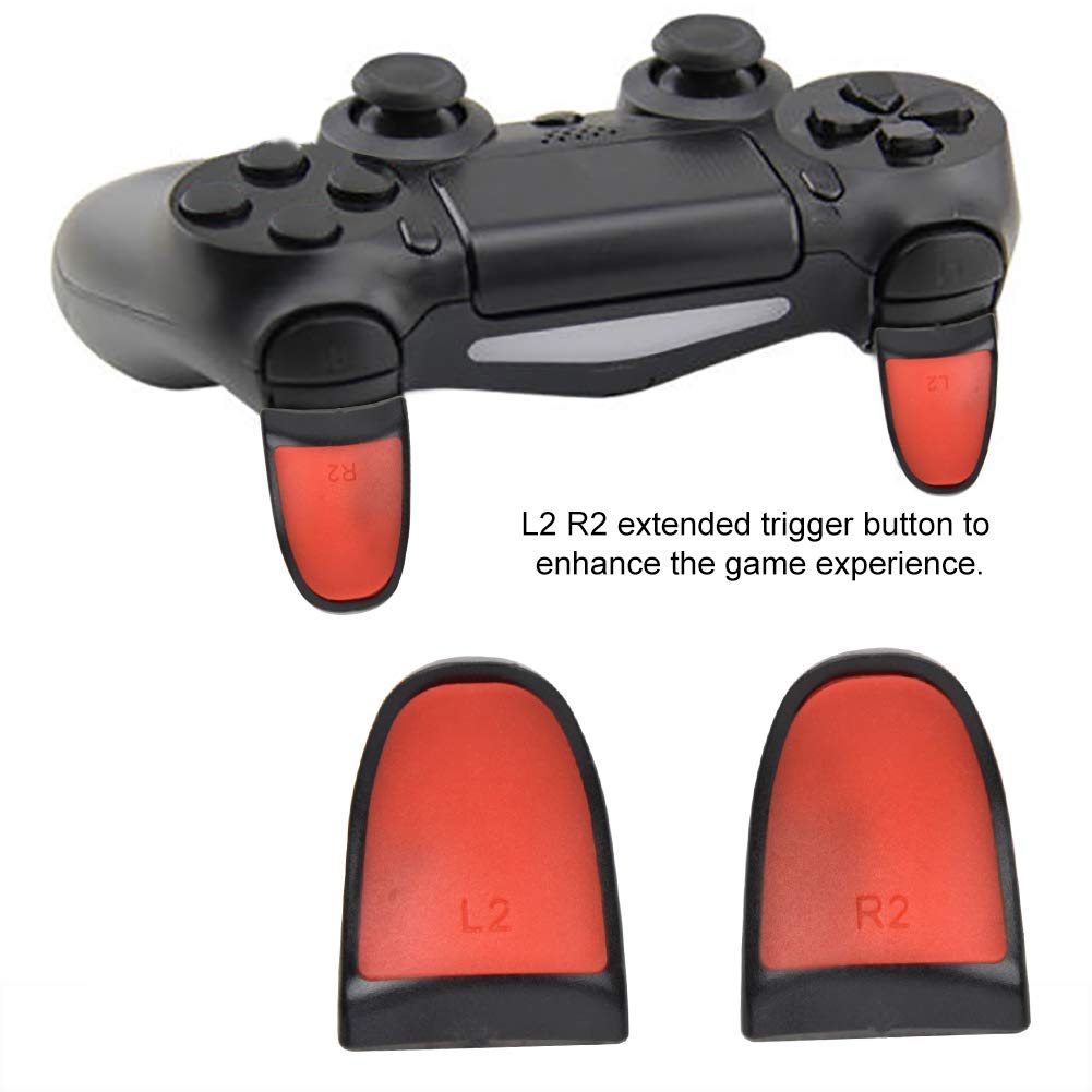 Cuifati L2 R2 Trigger Extender for PS4 Controller - Soft Touch Grip, Anti-Slip Game Improvement Adjuster for Playstation 4/PS4 Pro/PS4 Slim (Red) | Enhanced Gaming Comfort for Long Sessions & Competitive Play