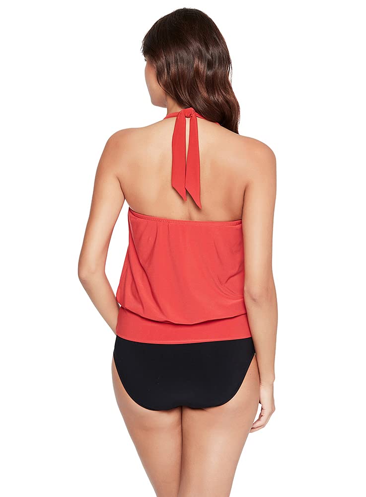MagicSuit Women's Underwire Bra Tankini Top - Adjustable Halter Tie Swimwear for Women, Plus Size Bathing Suit Separate - Perfect for Beach Vacations, Pool Parties & Summer Getaways