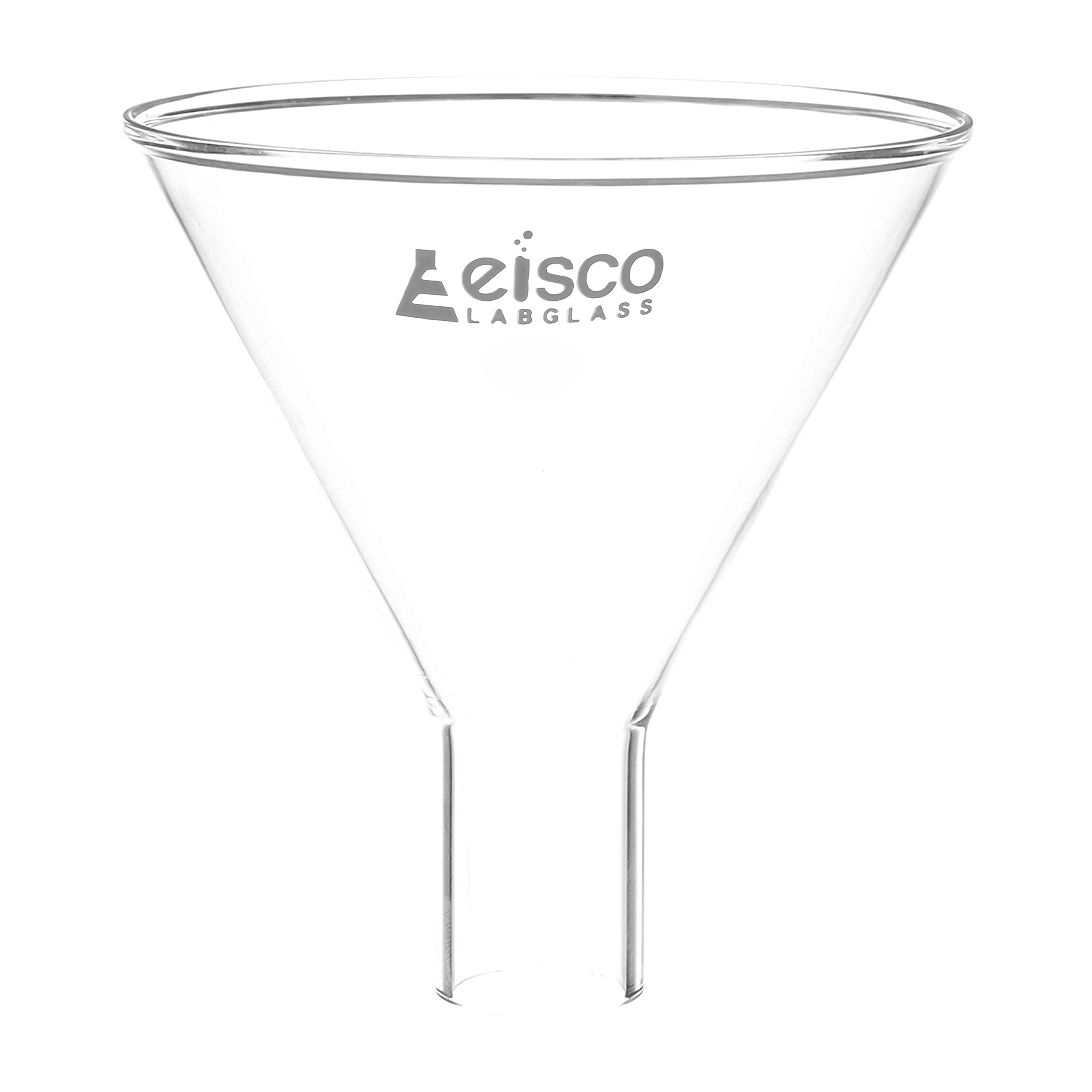 EISCO 120mm Borosilicate Glass Powder Funnel with 60° Angle & 24mm Plain Stem - Ideal for Chemistry Labs, Scientific Experiments & Powder Transfer