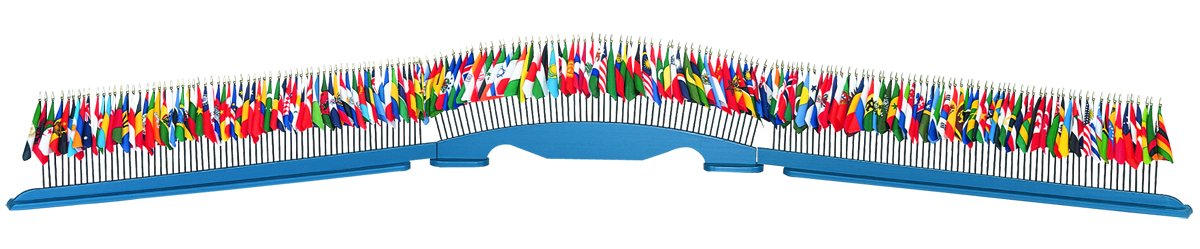 United Nations 193 Member Country Flags Set - 4x6 Inch Rayon Flags on Staff - Perfect for International Events, Classroom Decor & Patriotic Displays