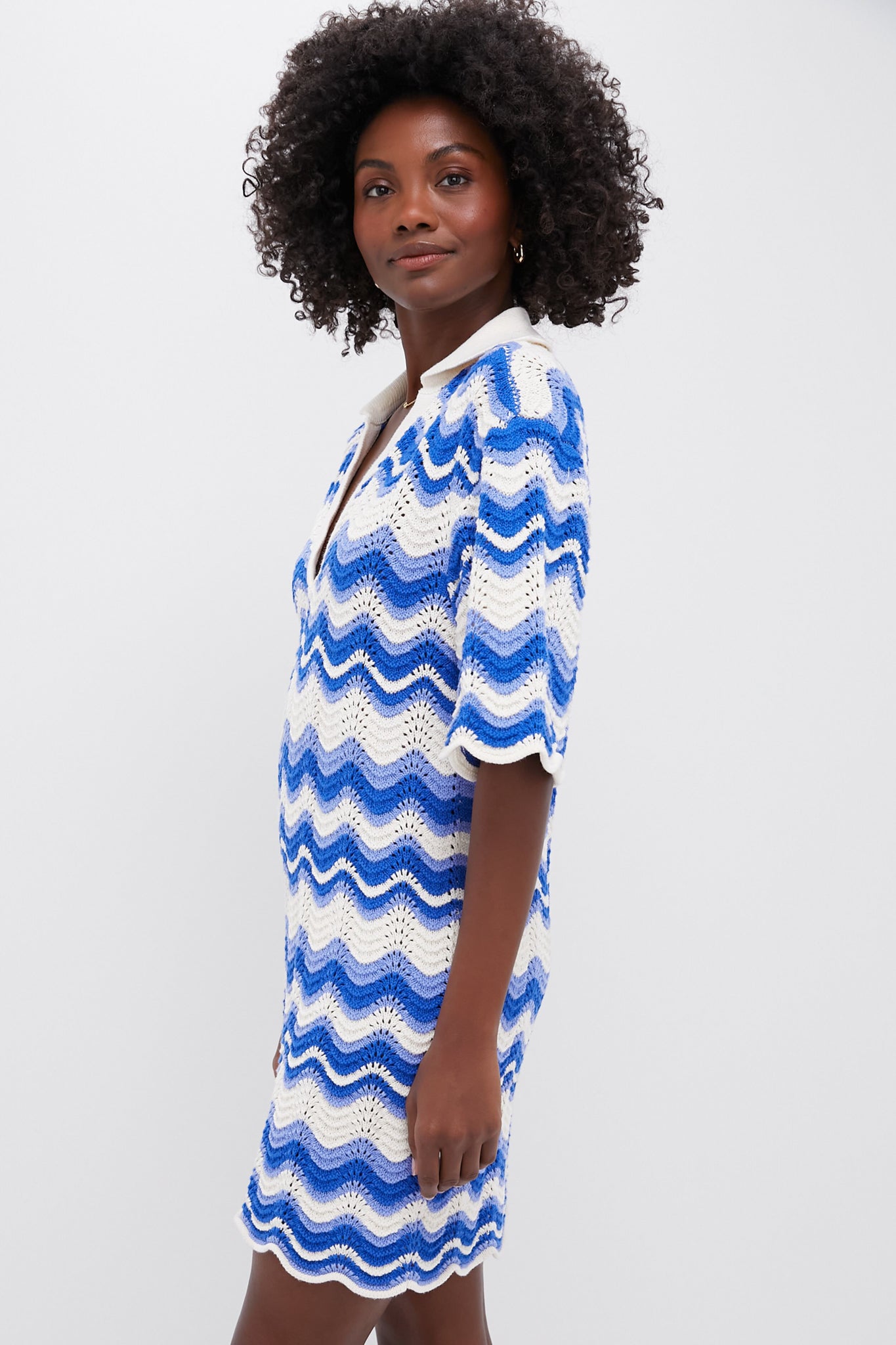 Blue Wave Leighton Mini Dress - Flowy Summer Dress for Women, Casual Beach Dress with Pockets, Perfect for Vacation, Party & Date Night