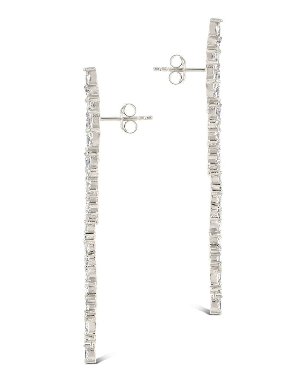 Shay CZ Linear Drop Earrings for Women – Elegant Cubic Zirconia Dangle Earrings for Party, Wedding & Evening Wear | Hypoallergenic & Lightweight Fashion Jewelry Gift