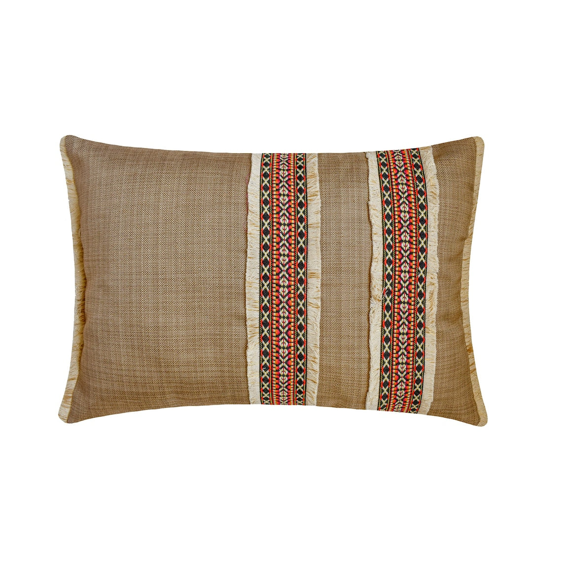Premium Beige Linen Blend Lumbar Pillow Cover - Soft & Breathable Home Decor for Sofa, Bed, or Chair - Perfect for Living Room, Bedroom & Office