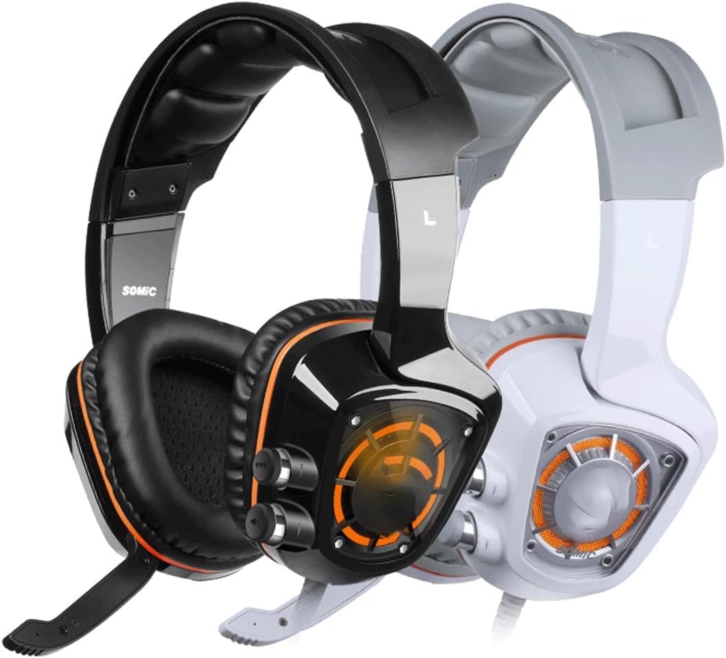 Premium USB PS4 Gaming Headset with 7.1 Surround Sound - Noise Cancelling Microphone & RGB Lighting for PC, Laptop, PS4 - Perfect for Competitive Gaming & Streaming (Color: Black)