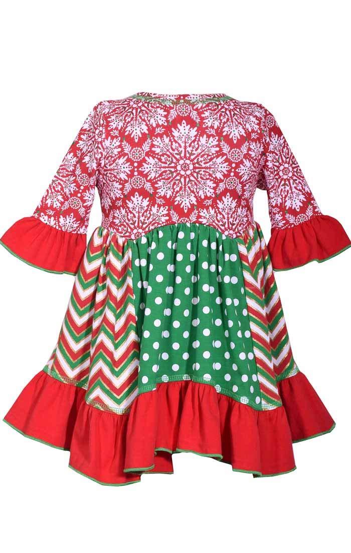 Bonnie Jean Baby Girl's Holiday Dress with Hair Bow - Christmas Party Outfit for Toddlers, Photo Shoot & Special Occasions