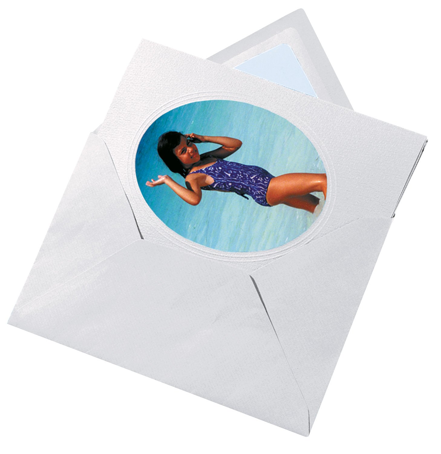 Premium Oval Cut-Out Passepartouts with 3 High-Quality Cards (220 g/m²) & Envelopes - Perfect for Wedding Invitations, Greeting Cards, Thank You Notes & DIY Craft Projects