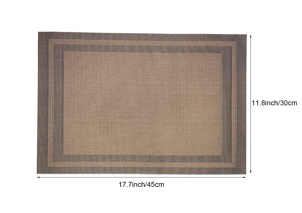 8-Piece Washable PVC Vinyl Placemats Set - Non-Slip Heat Resistant Table Mats for Kitchen & Dining Room - Perfect for Coffee Tables, Breakfast Nooks, and Everyday Meals