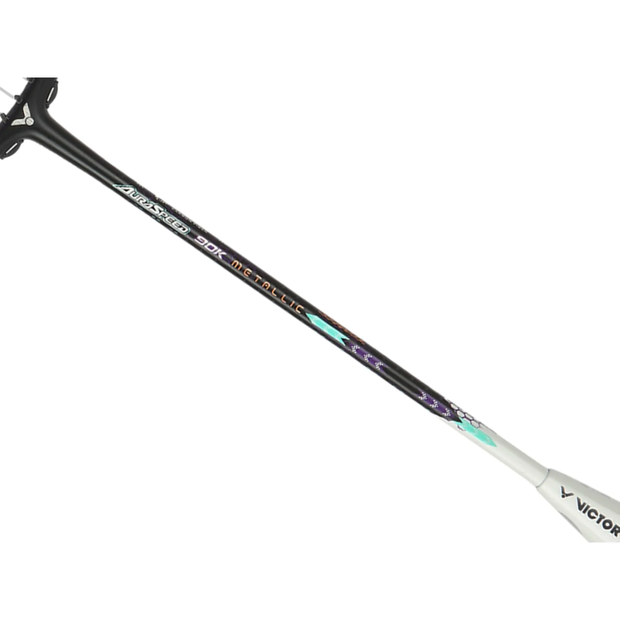Victor Auraspeed 90K Metallic Badminton Racket (Unstrung) - Professional Carbon Fiber Shuttlecock Racquet for Advanced Players - Perfect for Tournaments & Training Sessions