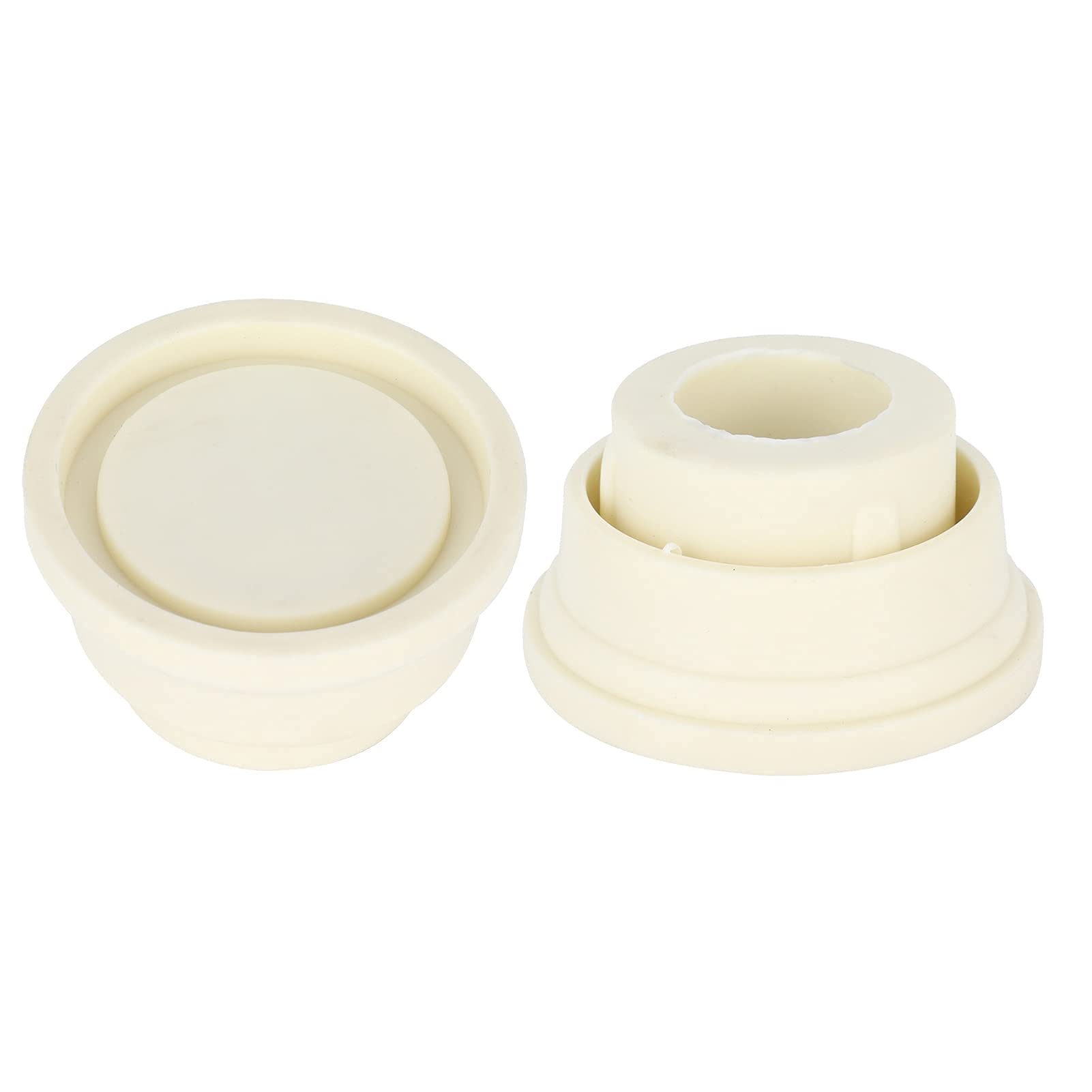 Pool Ladder Rubber Bumpers - 2 Pack Durable Rubber Stoppers for Swimming Pool Ladders | White Non-Slip Protection Pads | Perfect for Inground/Above Ground Pools, Hot Tubs & Spas