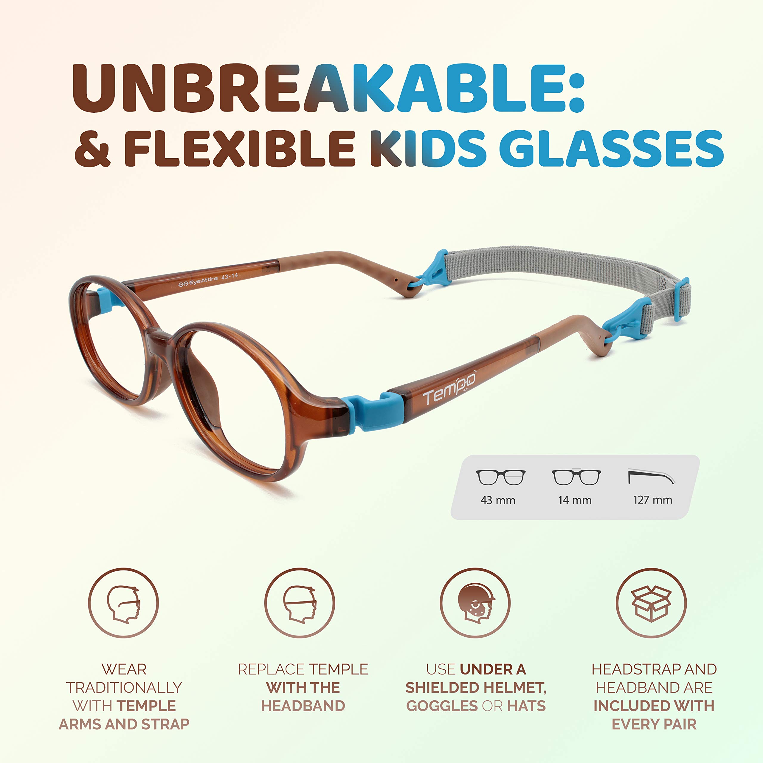 Unbreakable Kids Glasses - Flexible & Durable Children's Eyewear for Active Lifestyles - Perfect for School, Sports, and Everyday Play - Model 3005