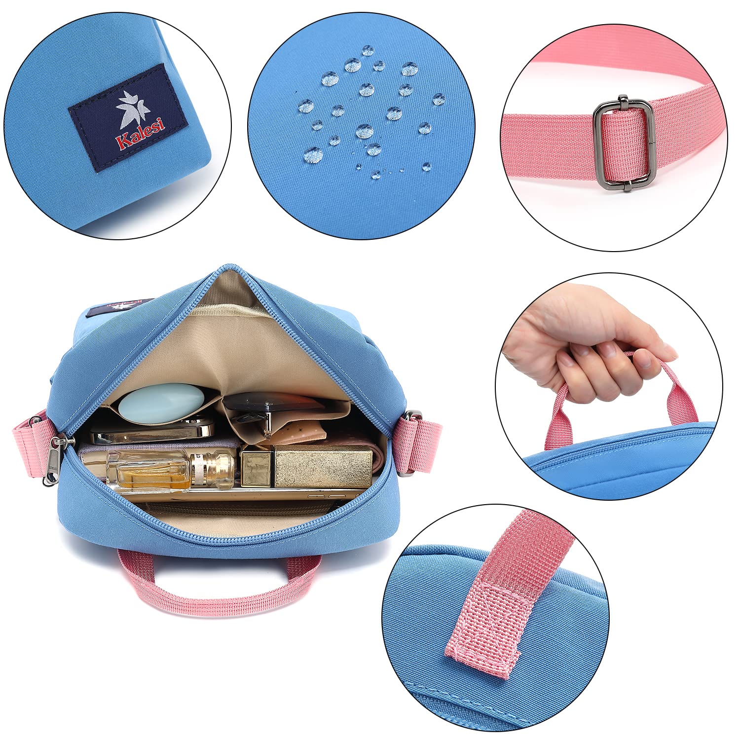 Stylish Kalesi Small Canvas Crossbody Bag & Purse Set for Women & Girls | Fashionable Shoulder Handbag for Daily Use, Travel & Shopping