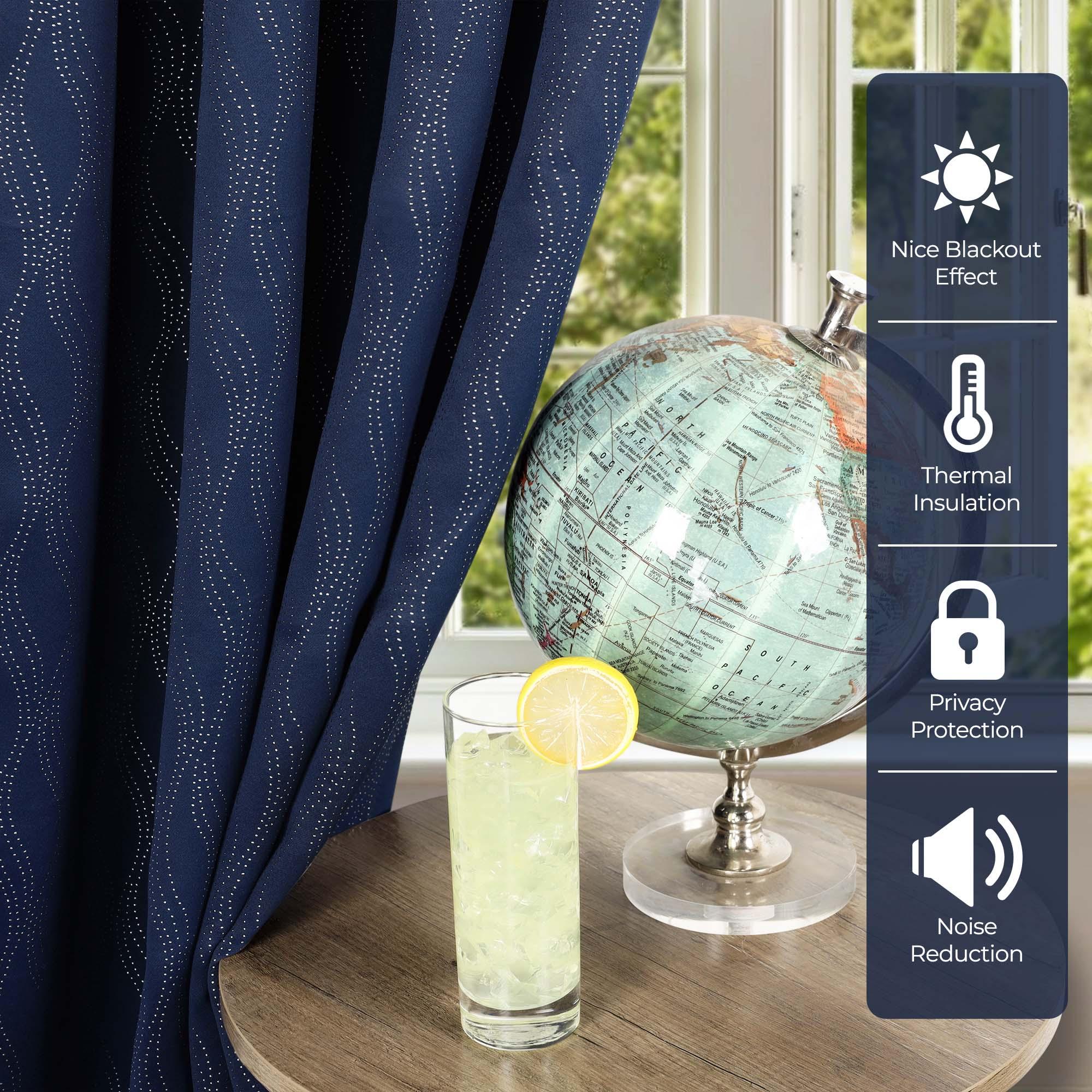 Zuri Textured Washable Blackout Curtains for Bedroom - Thermal Insulated Room Darkening Window Drapes (Set of 2 Panels) - Perfect for Nursery, Home Theater & Light Sleepers