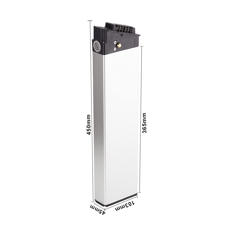 36V 10.5Ah 10S3P Lithium-ion Ebike Battery with Charger - Built-in Power for Folding Electric Bicycles (450x45x103x365mm) - Perfect for Commuting, Urban Travel & Eco-Friendly Transportation