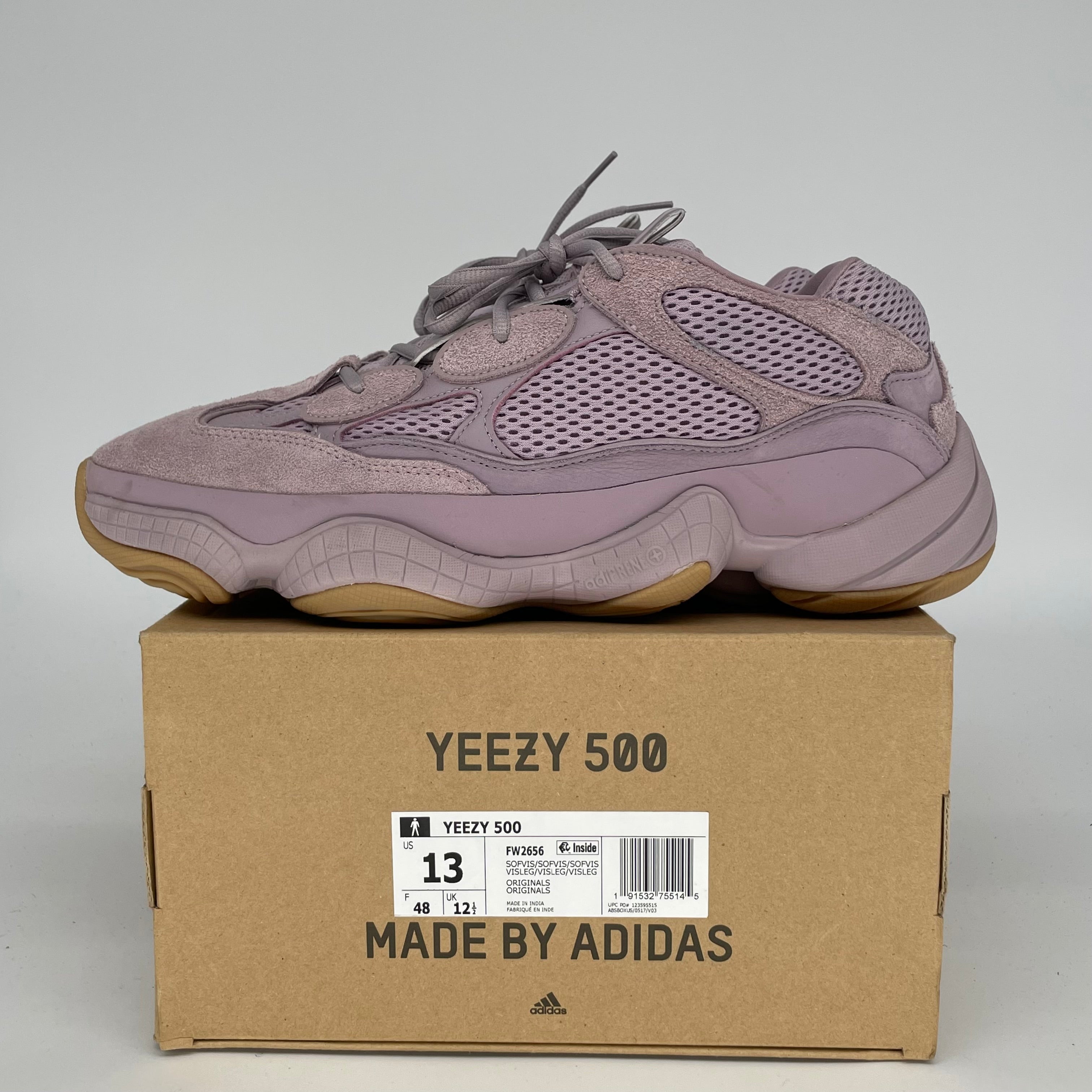 Adidas Yeezy 500 Soft Vision Sneakers - Men's Size 13 (FW2656) | Comfortable Running Shoes for Jogging, Gym Workouts & Casual Streetwear Fashion
